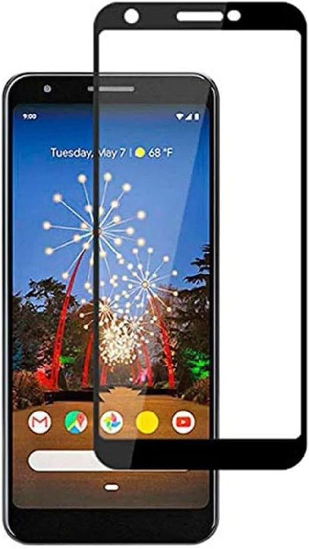 BURAQ 5D Screen Protector For Google Pixel 3A XL, Full Coverage, Ultra HD 9H Tempered Glass, Easy Installation Screen Protector For Google Pixel 3A XL