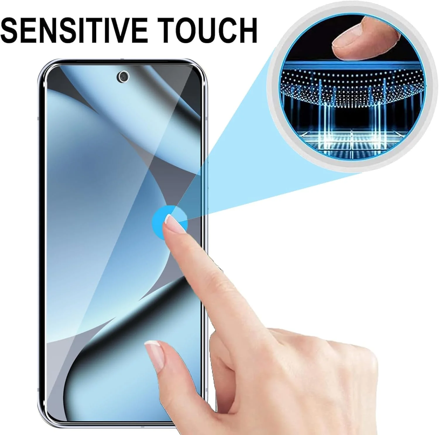 محافظ صفحه نمایش KZIOACSH برای گوگل پیکسل 10 پرو، بسته 2+2+1، شیشه حرارت دیده محافظ ضد خش شفاف HD با سختی 9H به همراه محافظ لنز دوربین و ابزار قاب تراز