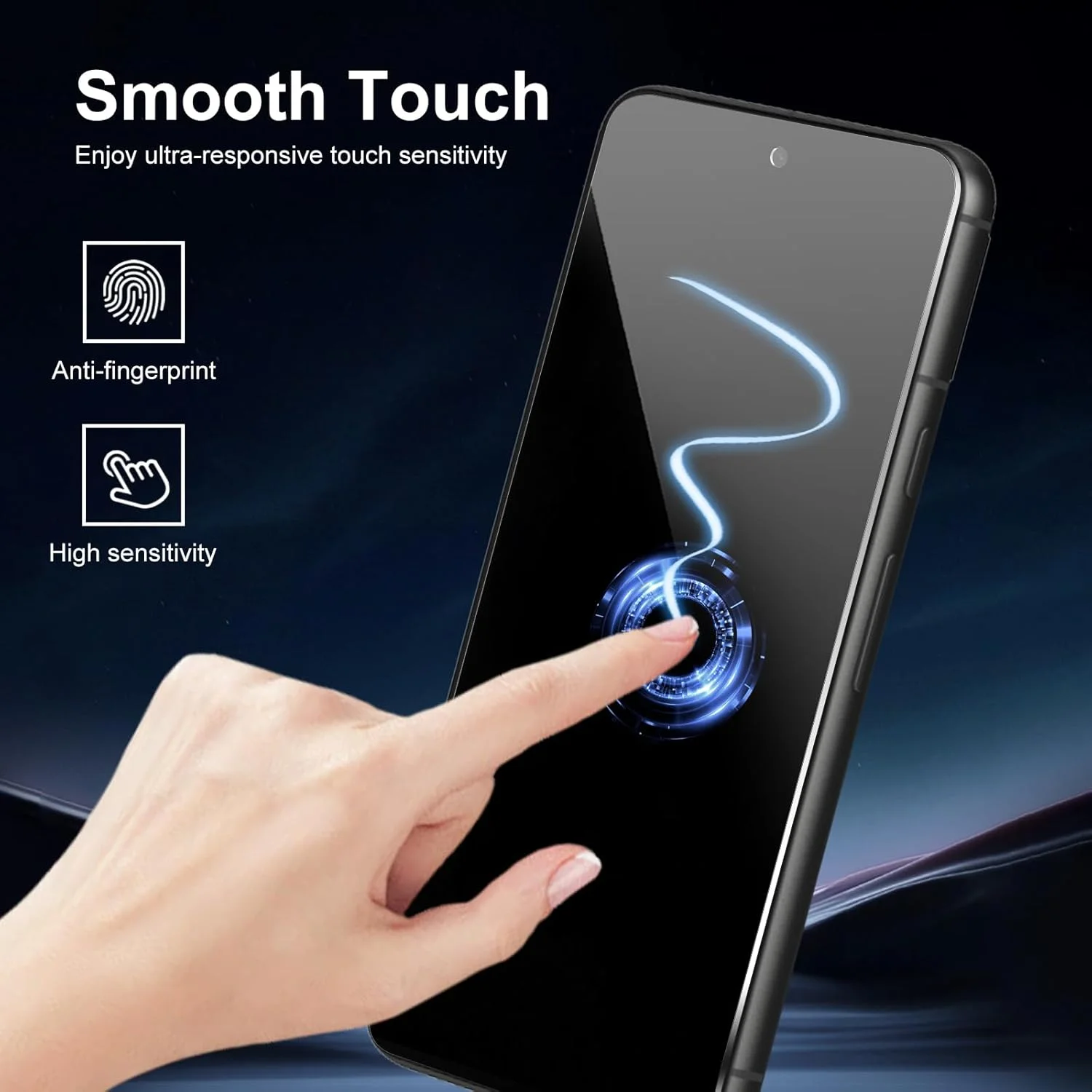 محافظ صفحه نمایش شیشه ای حریم خصوصی QZGWDY برای گوگل پیکسل 8، بسته 2 عددی، بدون حباب، سختی 9H، نصب آسان