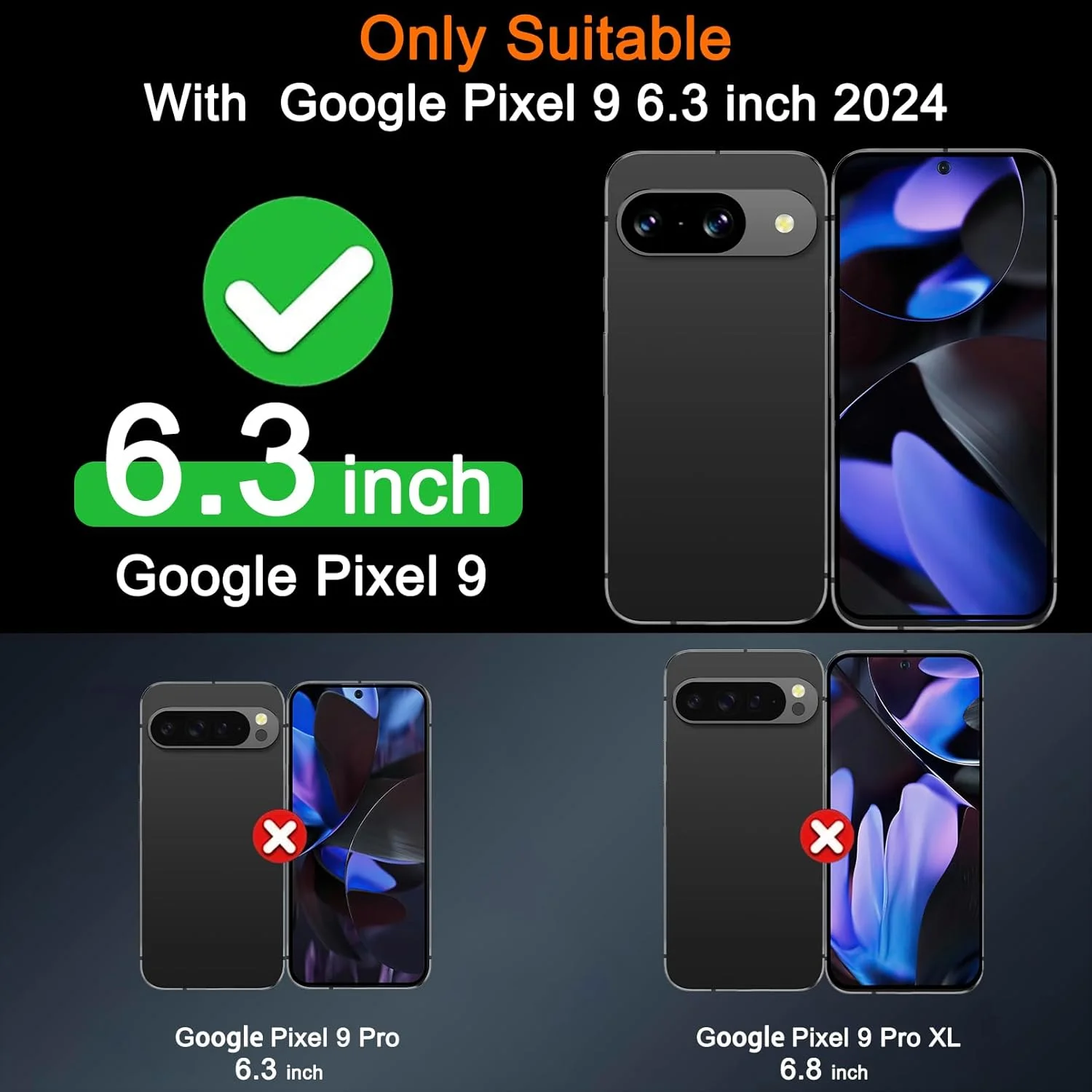 محافظ صفحه نمایش 3 عددی Milomdoi برای گوگل پیکسل 9، لوازم جانبی شیشه ای حرارت دیده، 3 عدد محافظ دوربین [سازگار با اثر انگشت] نصب آسان، شیشه فوق العاده HD 9H +