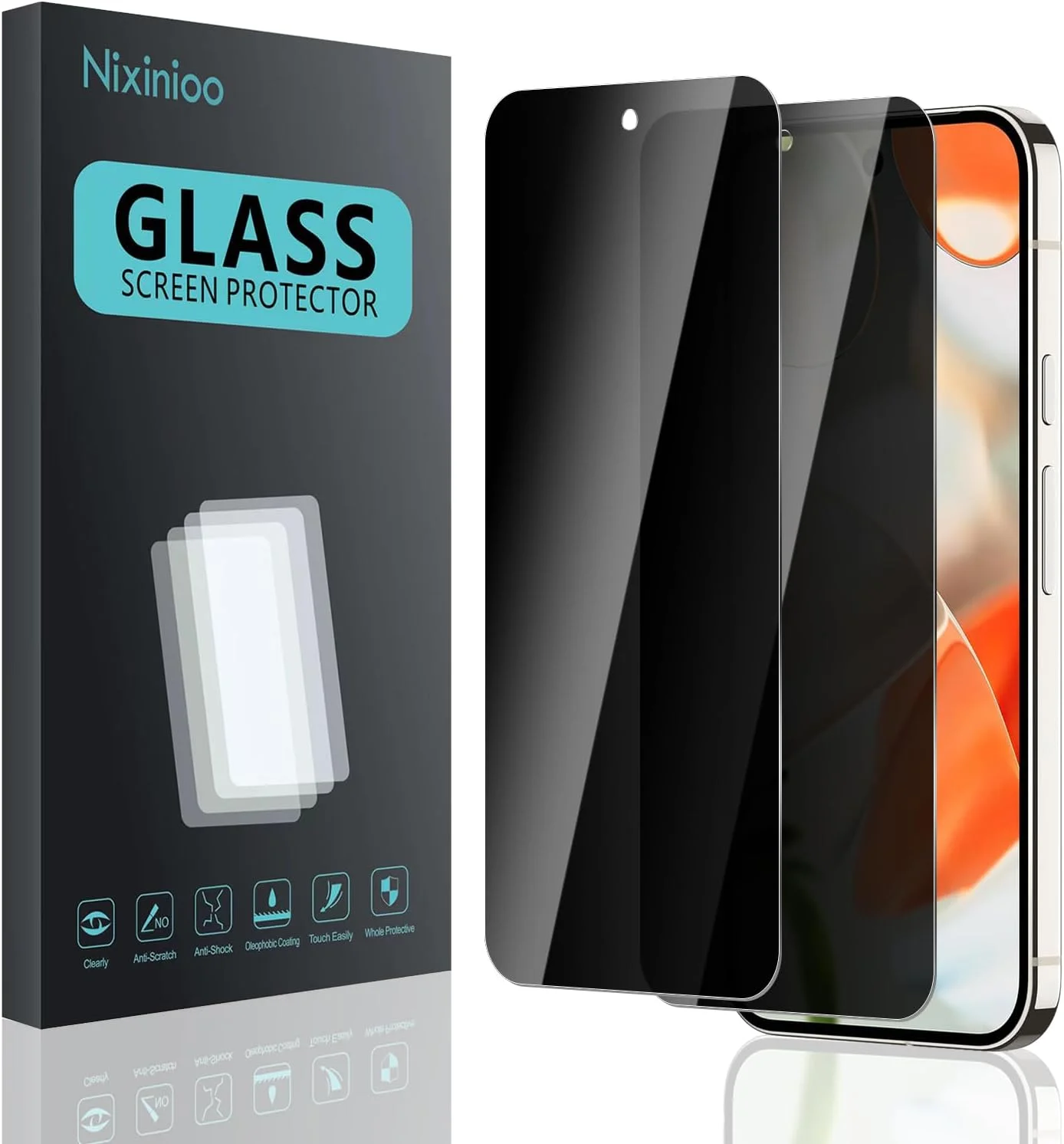 [بسته 2 عددی] محافظ صفحه نمایش حریم خصوصی برای گوگل پیکسل 9، شیشه محافظ ضد جاسوسی، فیلم حریم خصوصی، [ضد جاسوسی] [سختی 9H] [بدون حباب] [مقاوم در برابر خراش]