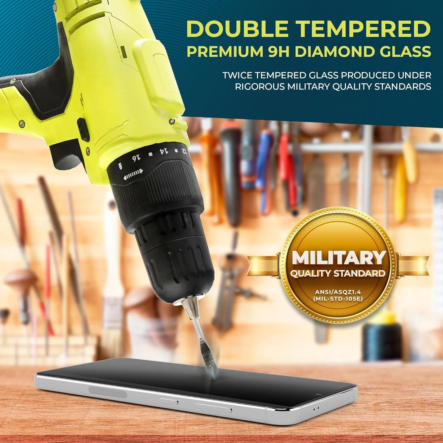 محافظ صفحه نمایش شیشه ای حرارت دیده پاور تئوری سازگار با گوگل پیکسل 8 پرو [سختی فوق العاده 9H]، بسته 2 عددی، کیت نصب آسان، 99% شفافیت HD بدون حباب، سازگار با قاب، ضد خش