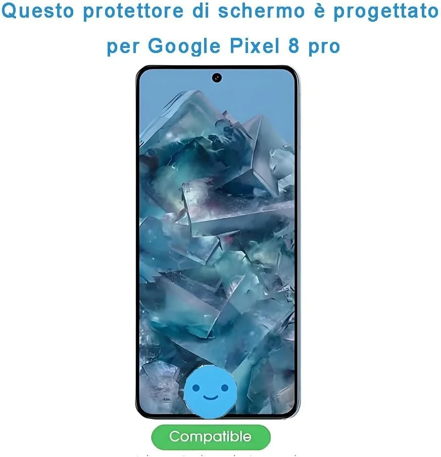 محافظ صفحه نمایش شیشه ای هایگماک مناسب برای گوگل پیکسل 8 پرو (6.7 اینچ)، (نه برای پیکسل 8)، نصب آسان، شفافیت HD (1 عدد)