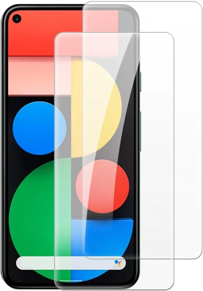 محافظ صفحه نمایش شیشه ای حرارت دیده شانتایم [2 عددی] سازگار با گوگل پیکسل 4A 5G (6.24 اینچ)، شفاف HD ضد خش، بدون حباب، سازگار با قاب
