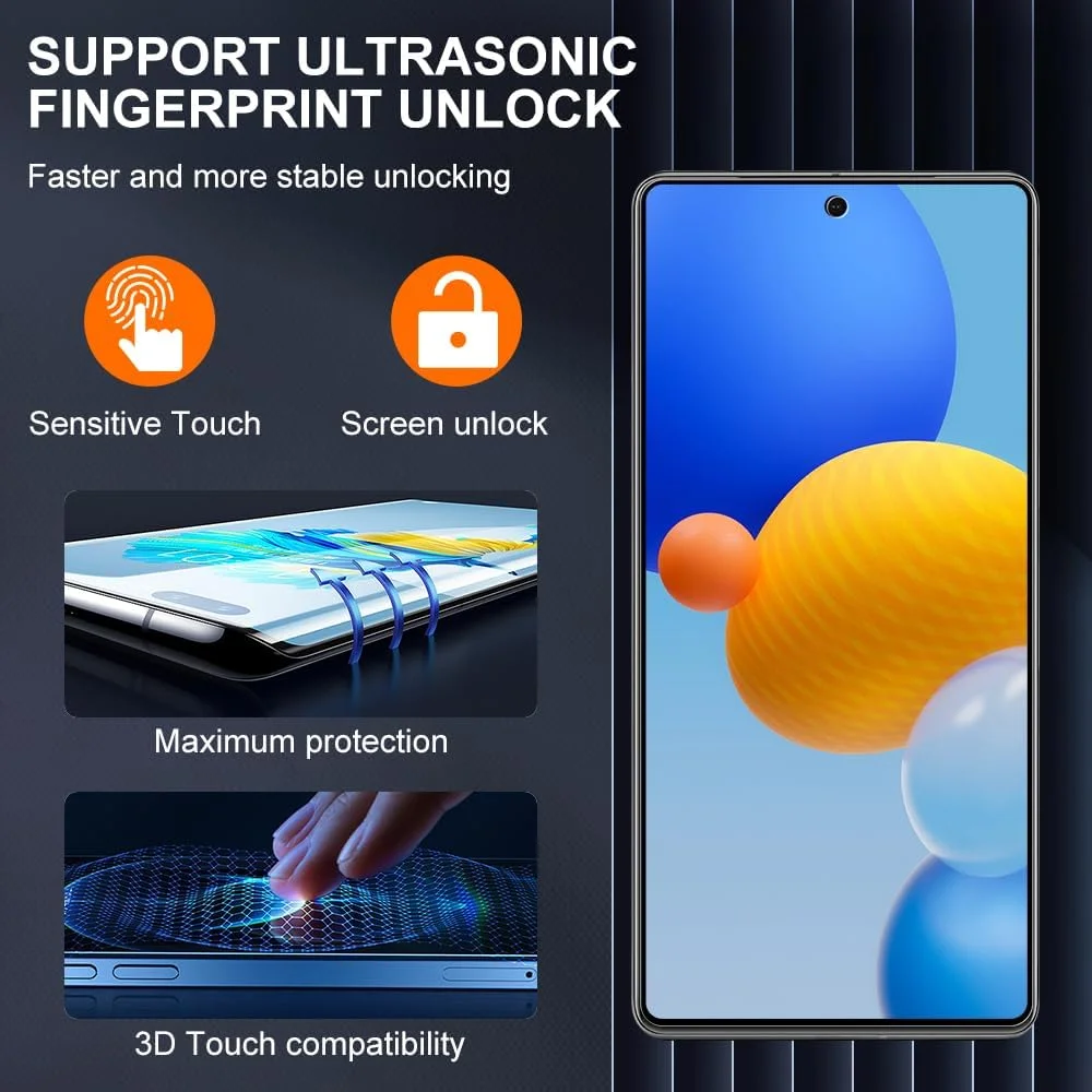 محافظ صفحه نمایش برای گوگل پیکسل 7 پرو، بسته 2 عددی شیشه حرارت دیده با پوشش کامل منحنی سه بعدی، ضد خش، بدون حباب، حساس به لمس، نصب آسان، فیلم محافظ فوق العاده با کیفیت HD