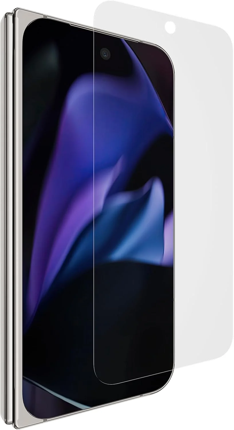 محافظ صفحه نمایش شیشه ای Case-Mate Google Pixel 9 Pro Fold Ultra - 6.3 اینچ - ضد خش با شیشه حرارت دیده و محافظت 5 برابر در برابر شکستن - شیشه بادوام 9H با فریم نصب، وضوح بالا، سازگار با قاب، نصب آسان
