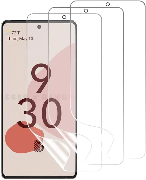 محافظ صفحه نمایش QLTYPRI برای گوگل پیکسل 8، [3 عدد] فیلم TPU نرم با کیفیت بالا (نه شیشه) پوشش کامل لبه به لبه سه بعدی برای پیکسل 8 - شفاف