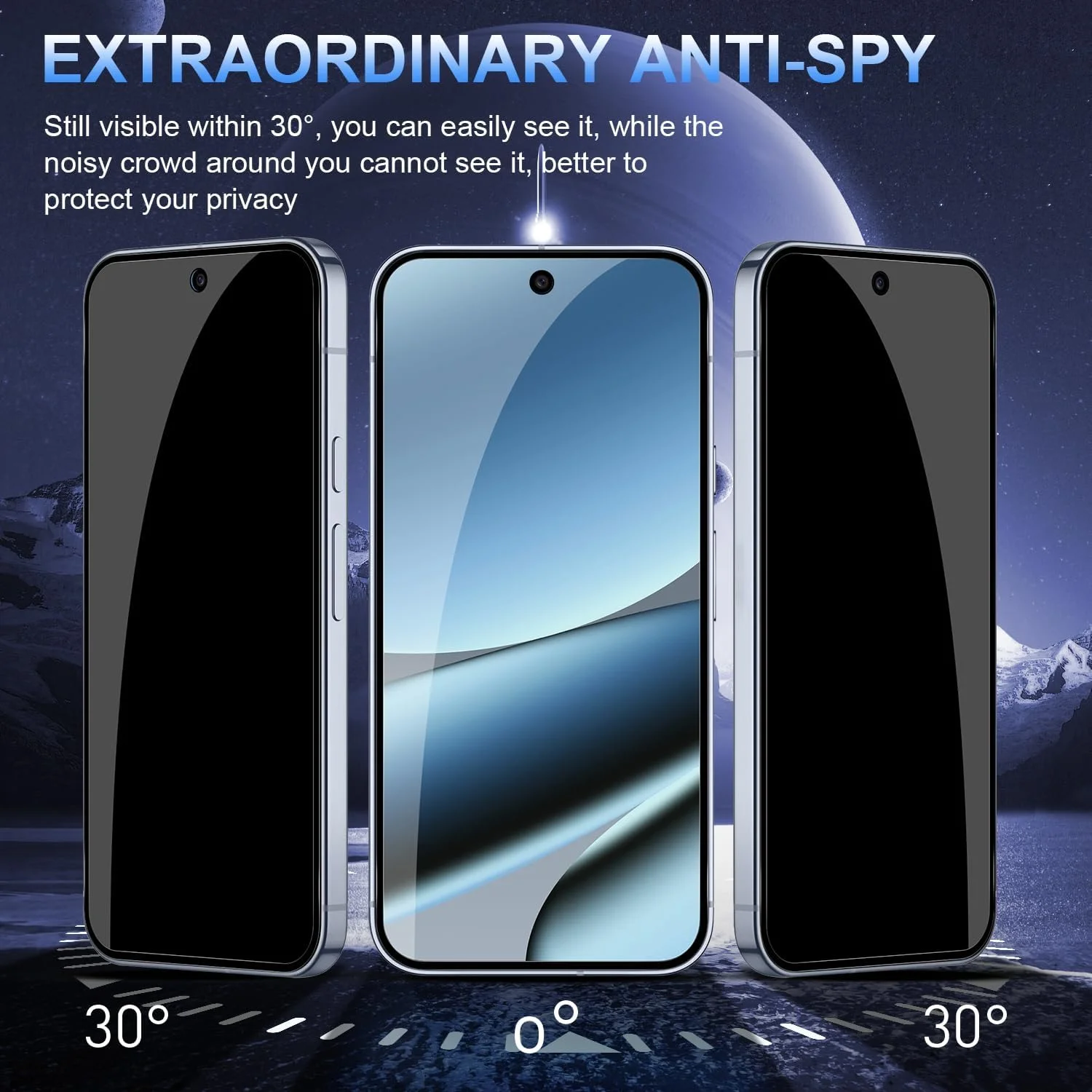 محافظ صفحه نمایش حریم خصوصی شیشه ای هولیلو برای گوگل پیکسل 10 پرو XL به همراه محافظ دوربین پشتی، 2+2 تکه، غشای شیشه ای سخت حرارت دیده 9H ضد جاسوسی و ضد دید زدن