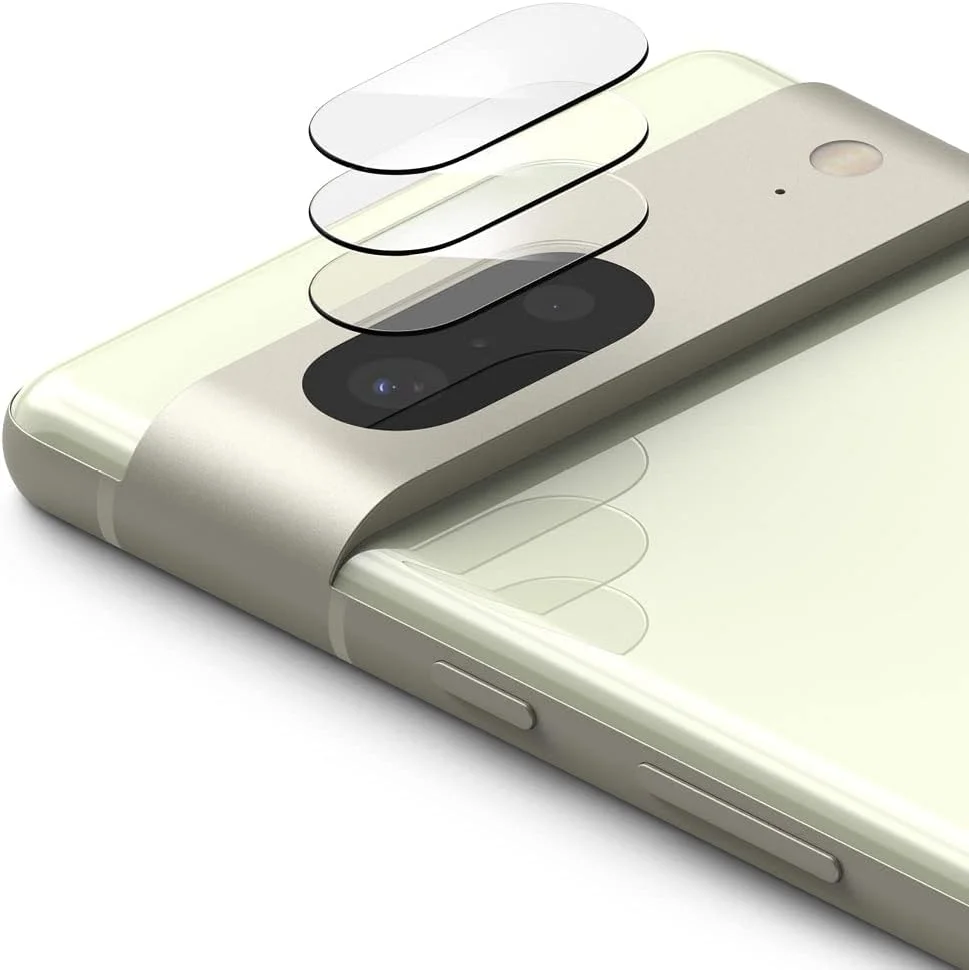 محافظ لنز دوربین شیشه ای Ringke [بسته 3 عددی] سازگار با Google Pixel 7، محافظ شیشه ای سخت، فوق العاده نازک، سازگار با قاب، پوشش کامل لنز دوربین برای Pixel 7 (2022)