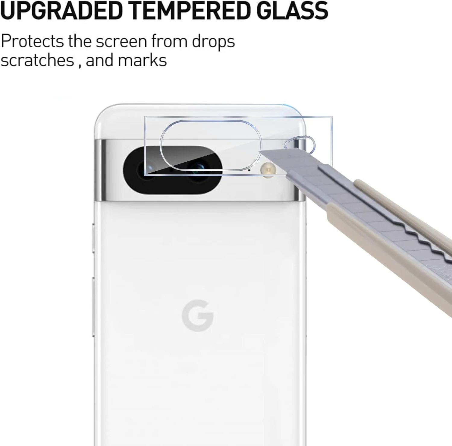 محافظ لنز دوربین GMUJIAO [بسته 4 عددی] سازگار با Google Pixel 7a، محافظ لنز دوربین شیشه ای تمپر شده، وضوح بالا، ضد خش، شیشه تمپر شده 9H [ضد خرد شدن]-شفاف