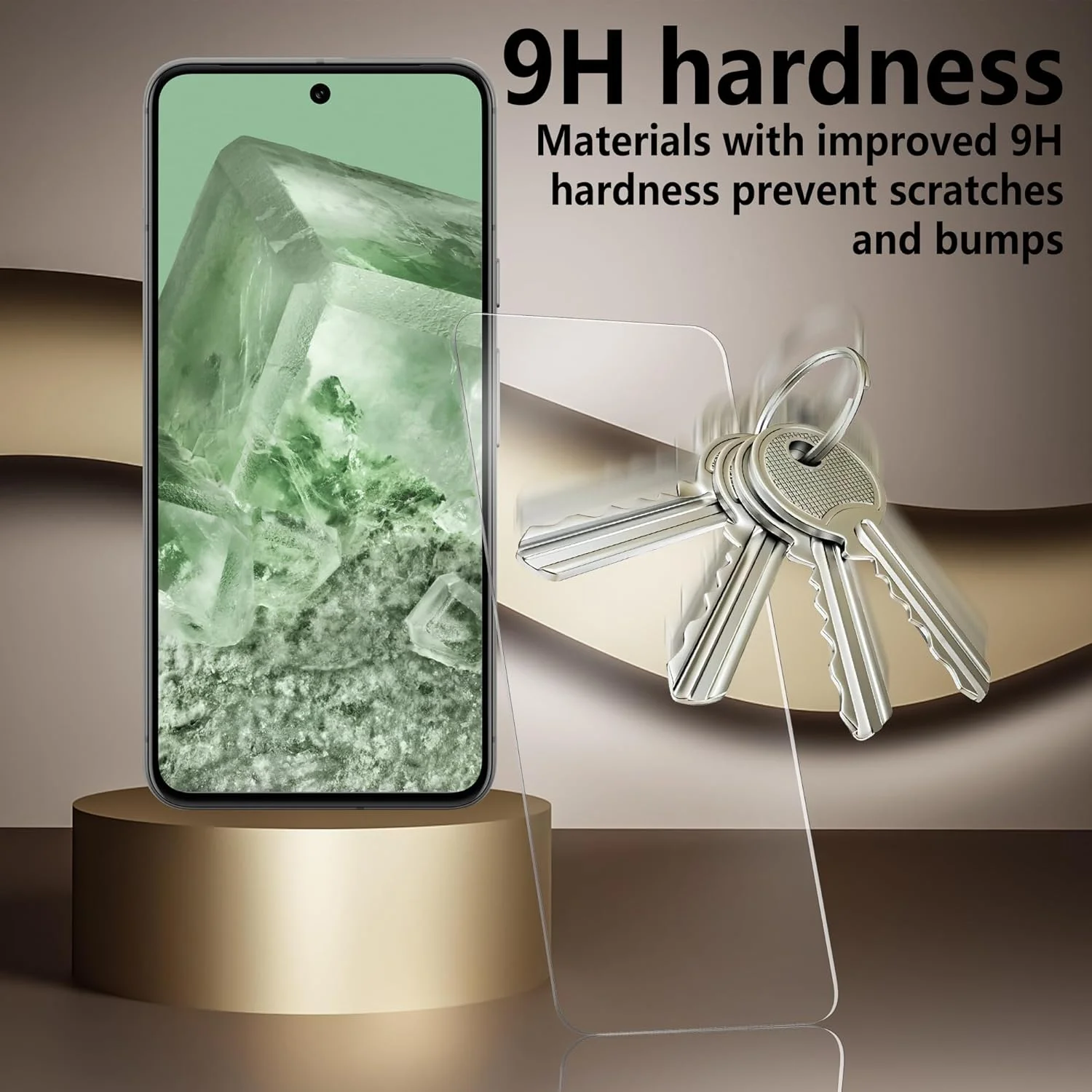 محافظ صفحه نمایش 2+2+1 برای گوگل پیکسل 8 (2 عدد) + محافظ لنز دوربین (2 عدد) + قاب نصب، سازگار با اثر انگشت، فیلم محافظ شیشه ای حرارت دیده با شفافیت بالا برای گوگل پیکسل 8 5G