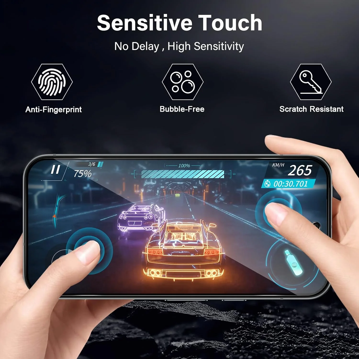 محافظ صفحه نمایش حریم خصوصی Funrae برای گوگل پیکسل 10، شیشه حرارت دیده با محافظ دوربین HD [2+2 تکه]، محافظ صفحه نمایش ضد خش و ضد جاسوسی با سختی 9H