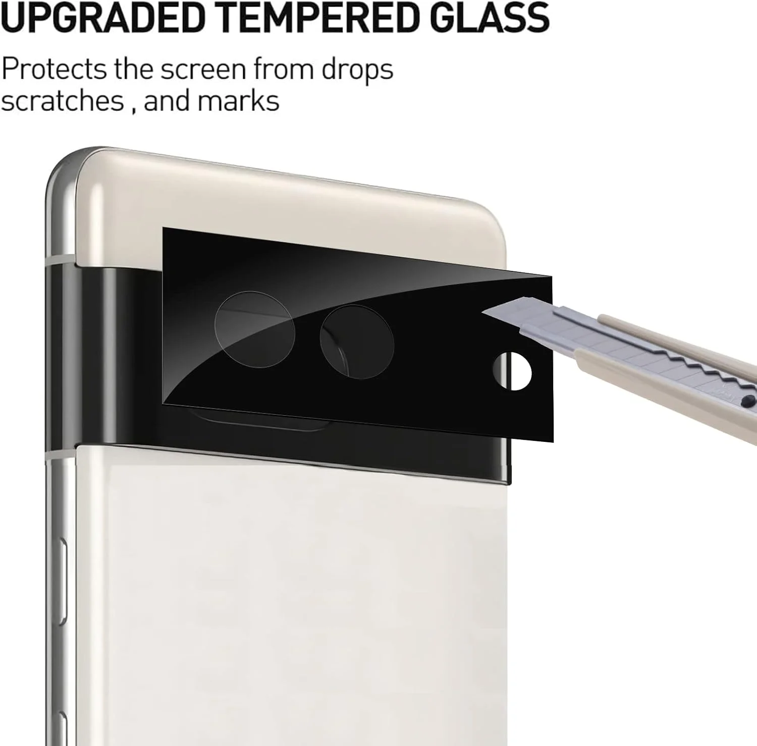 محافظ لنز دوربین GMUJIAO [بسته 4 عددی] سازگار با گوگل پیکسل 7، محافظ لنز دوربین شیشه حرارت دیده، وضوح بالا ضد خش شیشه حرارت دیده 9H [ضد خرد شدن] - مشکی