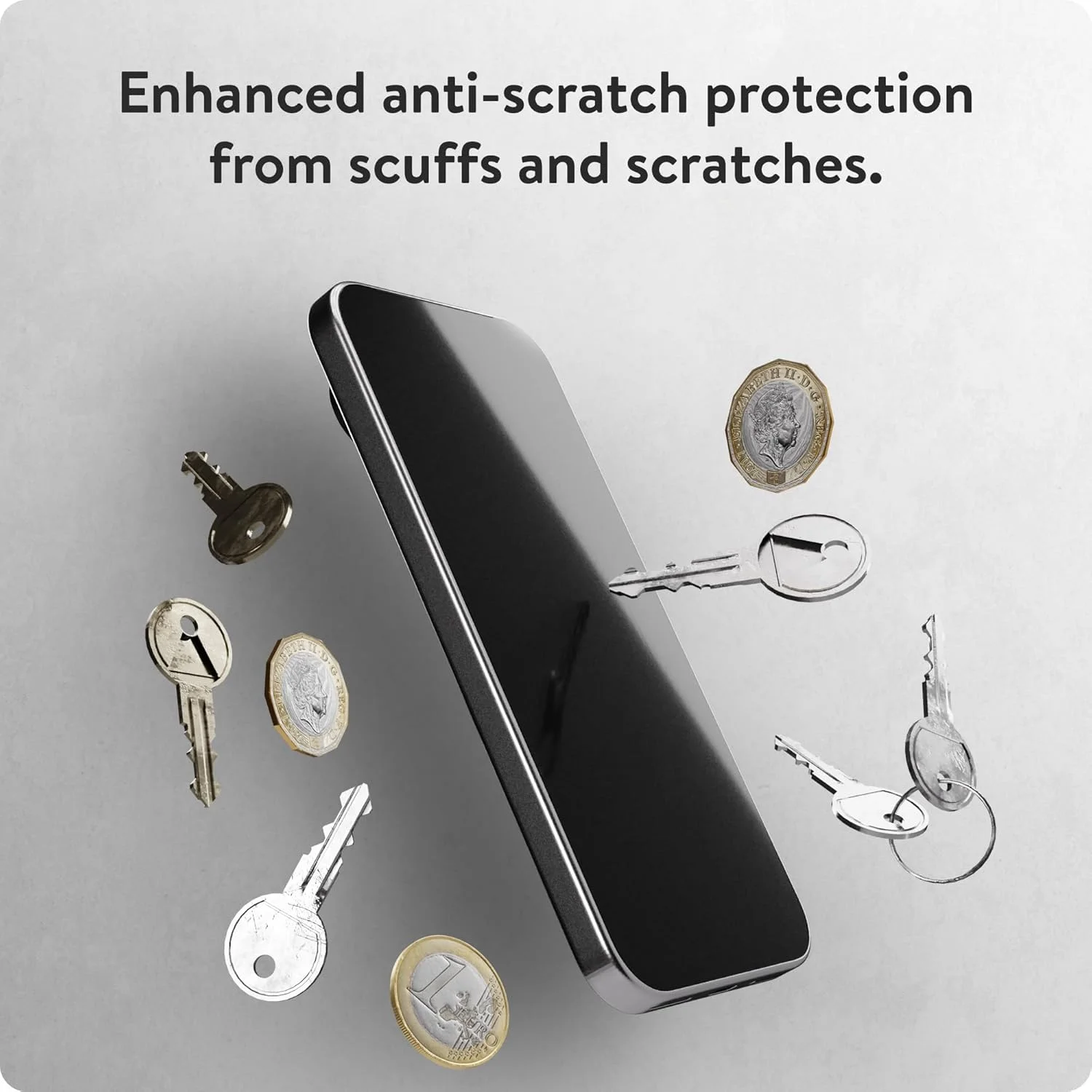 محافظ صفحه نمایش شیشه ای حرارت دیده Mous برای Google Pixel 9 Pro XL، سختی 9H، شیشه ای حرارت دیده، بسته 2 عددی، مقاوم در برابر آب و روغن