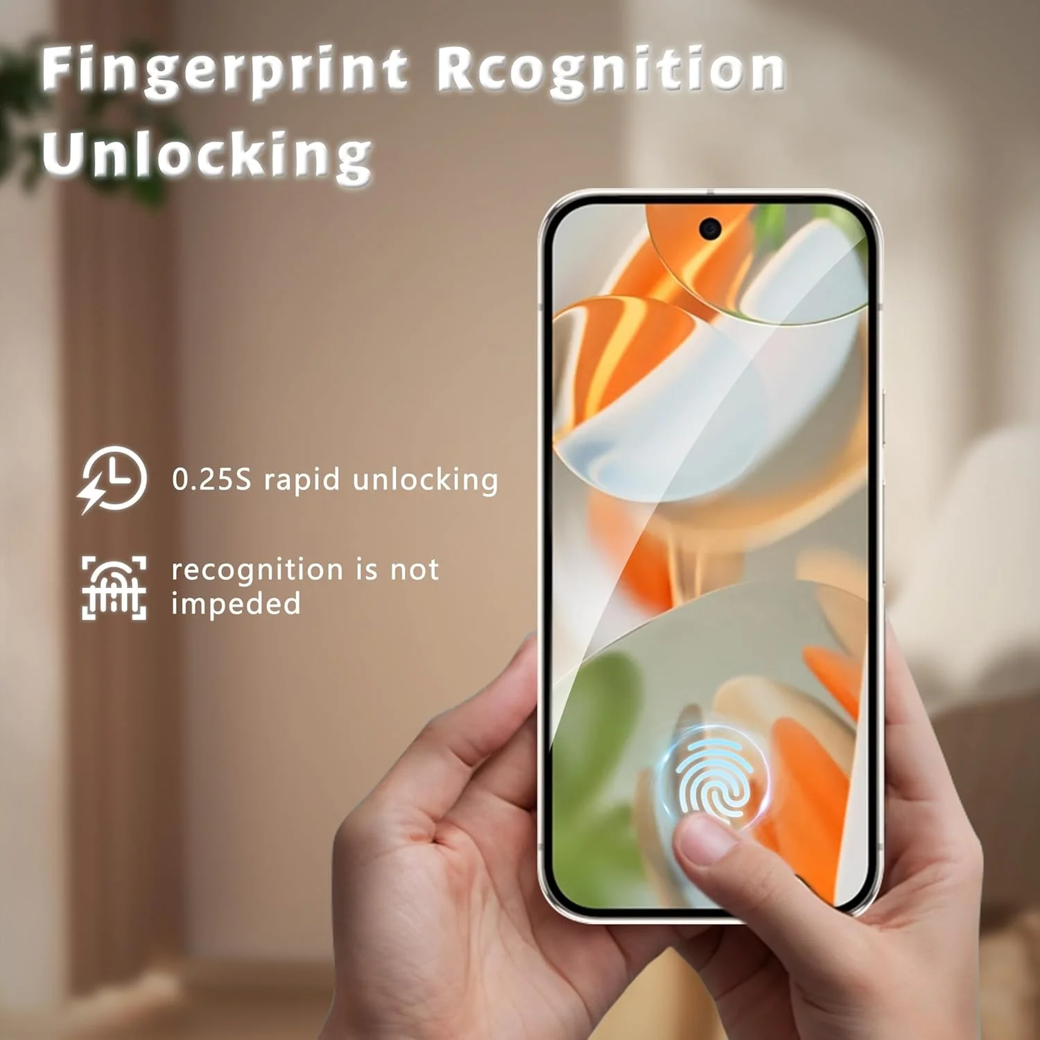 3 Pack For Google Pixel 9/9 Pro Screen Protector and Easy to Install Tool, Supports Fingerprint Recognition, 9H Hardness, HD Anti-Scratch, For Pixel 9 Pro Screen Protector Tempered Glass