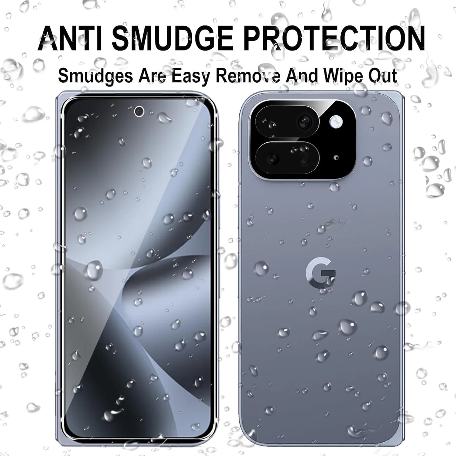 محافظ صفحه نمایش بیرونی 2+2 عددی KZIOACSH برای Google Pixel 10 Pro Fold 5G به همراه محافظ لنز دوربین، شیشه حرارت دیده محافظ ضد خش HD شفاف بدون حباب با سختی 9H