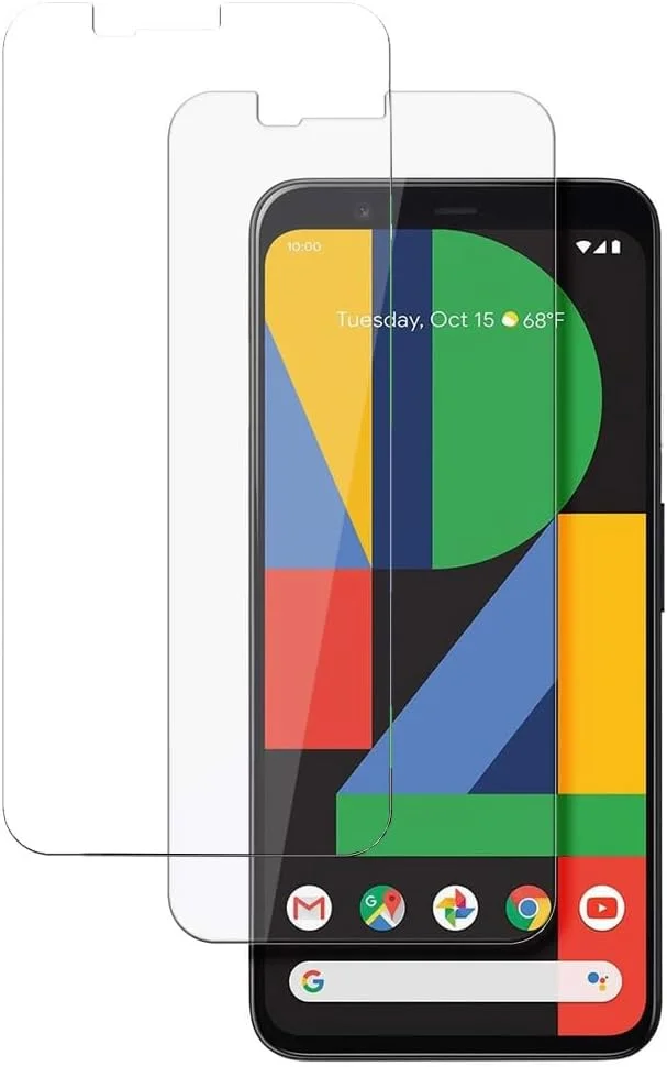 محافظ صفحه نمایش شیشه ای 2 عددی 24/7 Oliver برای گوگل پیکسل 4 XL 6.3 اینچ [سختی 9H] [بدون حباب] [سازگار با قاب] محافظ صفحه نمایش برای گوگل پیکسل 4 XL