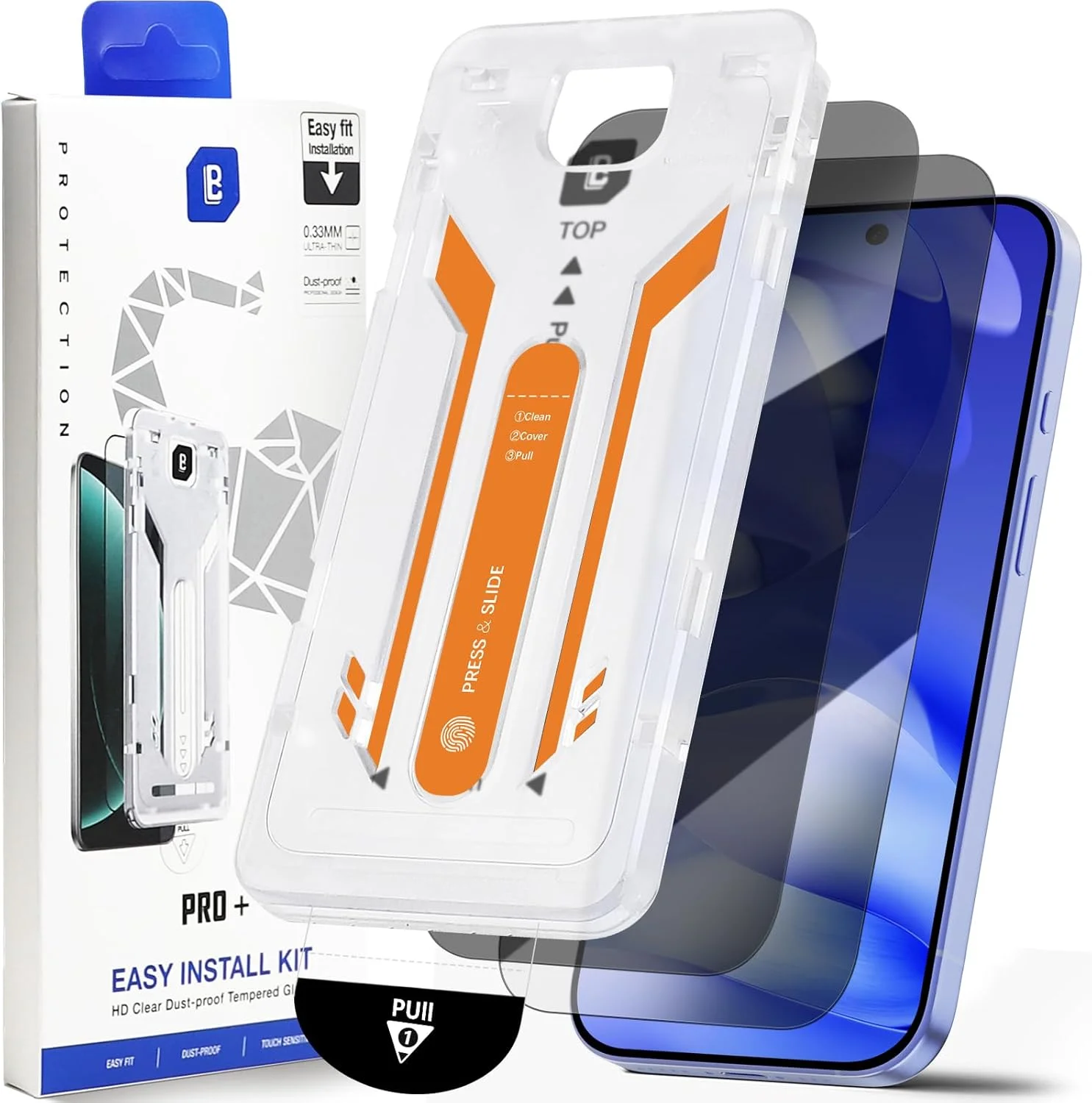 محافظ صفحه نمایش حریم خصوصی Ducerta برای گوگل پیکسل 9A 6.3 اینچی، [2 عدد] شیشه حرارت دیده ضد جاسوسی پیکسل 9A، نصب آسان با قاب تراز خودکار، سازگار با حسگر اثر انگشت، بدون حباب