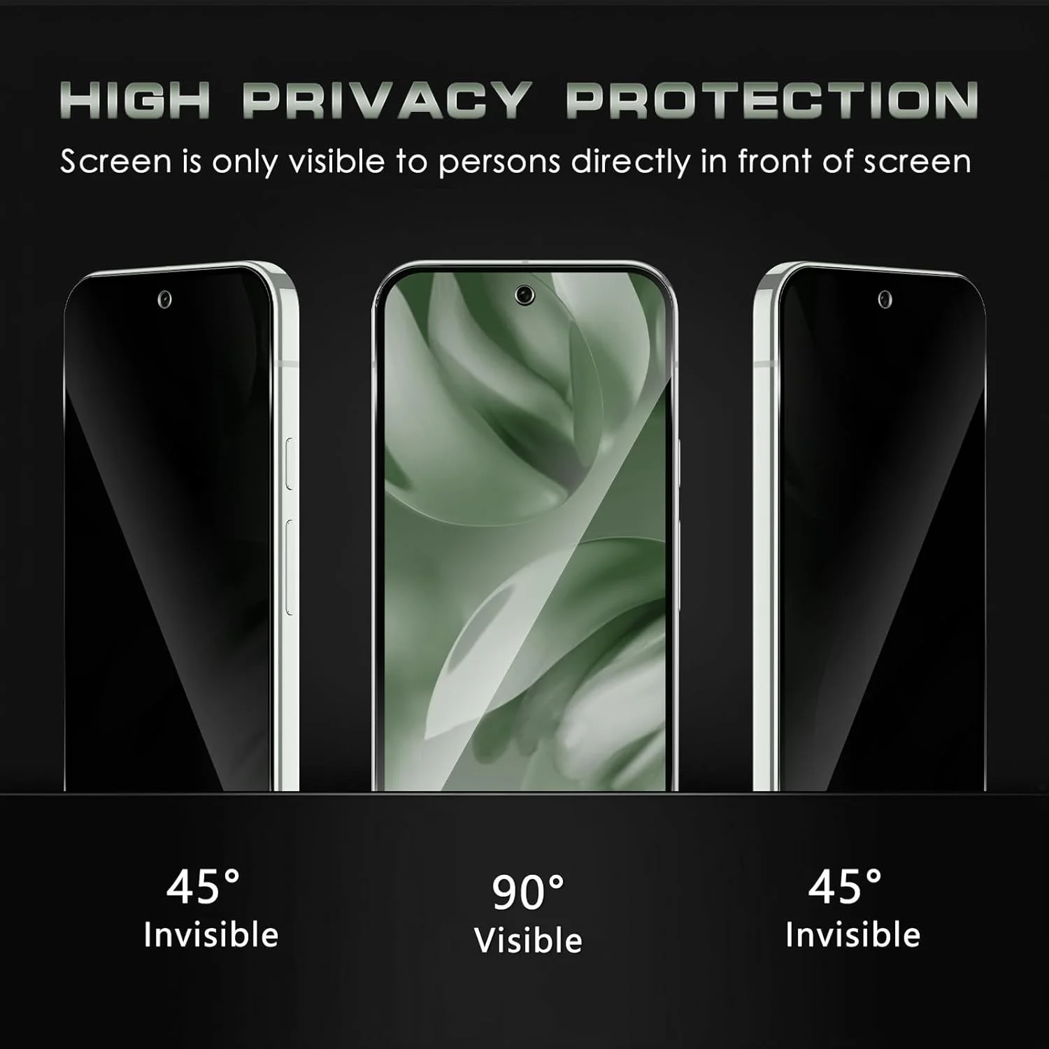 محافظ صفحه نمایش حریم خصوصی Gruattreay [بسته 2+2] سازگار با Google Pixel 10 Pro XL 5G به همراه محافظ لنز دوربین، پوشش کامل شیشه حرارت دیده 9H، Ultra HD، ضد خش، بدون حباب