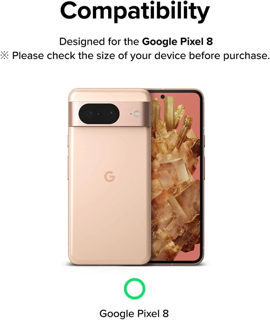 محافظ لنز دوربین شیشه ای Ringke [بسته 3 عددی] سازگار با Google Pixel 8، محافظ شیشه ای سخت، فوق العاده نازک، سازگار با قاب، پوشش کامل لنز دوربین برای Pixel 8 (2023)