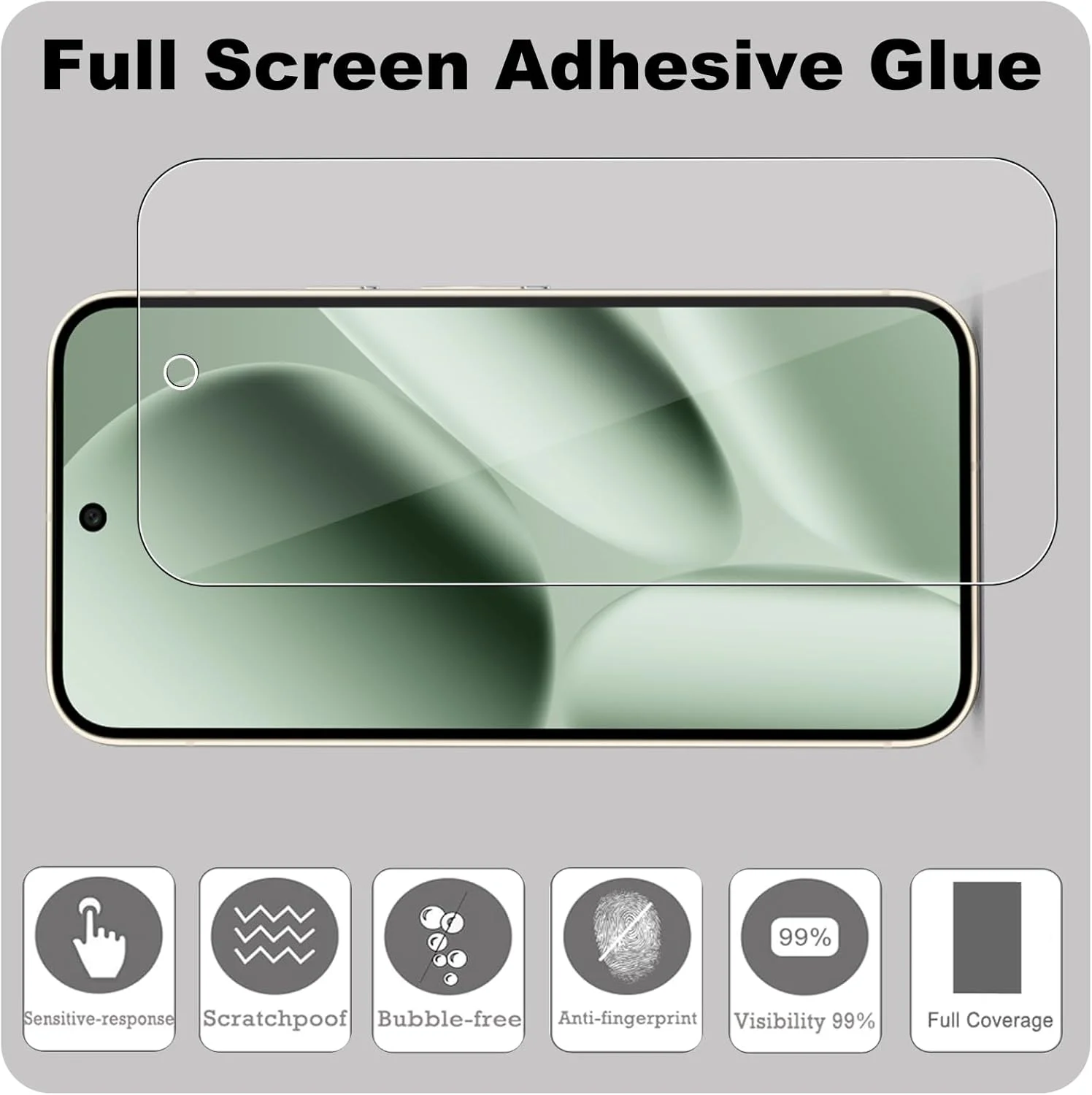 محافظ صفحه نمایش حریم خصوصی KZIOACSH بسته 2 عددی برای Google Pixel 10 Pro XL، فوق العاده باریک با سختی 9H، شفافیت HD و پوشش اولئوفوبیک، ضد خش، شیشه محافظ حرارت دیده برای Google Pixel 10 Pro XL