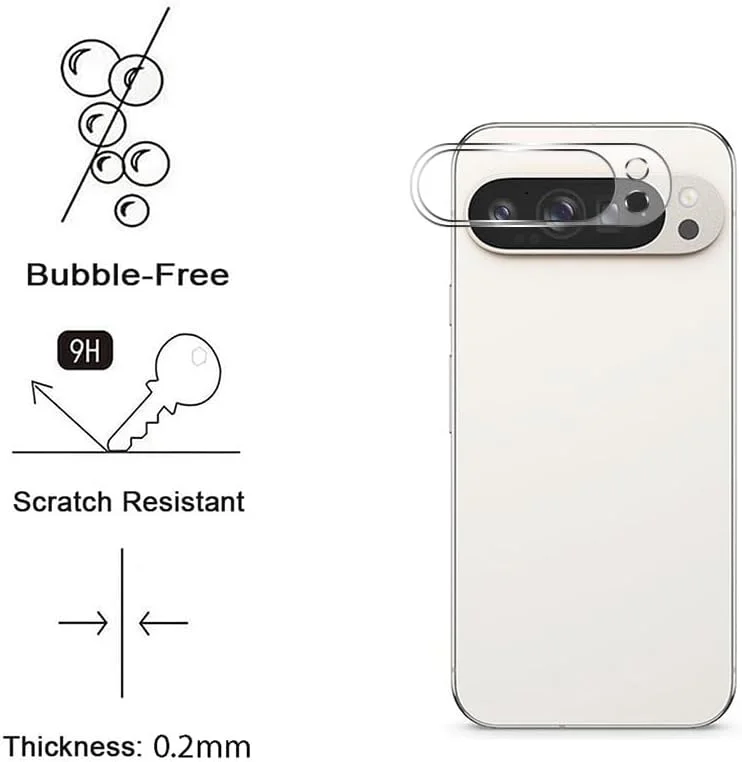 QJONSIU Compatible with Google Pixel 10 Pro Protection film, 2 Pack Full Screen Protective Film, 2 Pack HD Clear Tempered Glass Camera Protection Film, Anti-Scratch