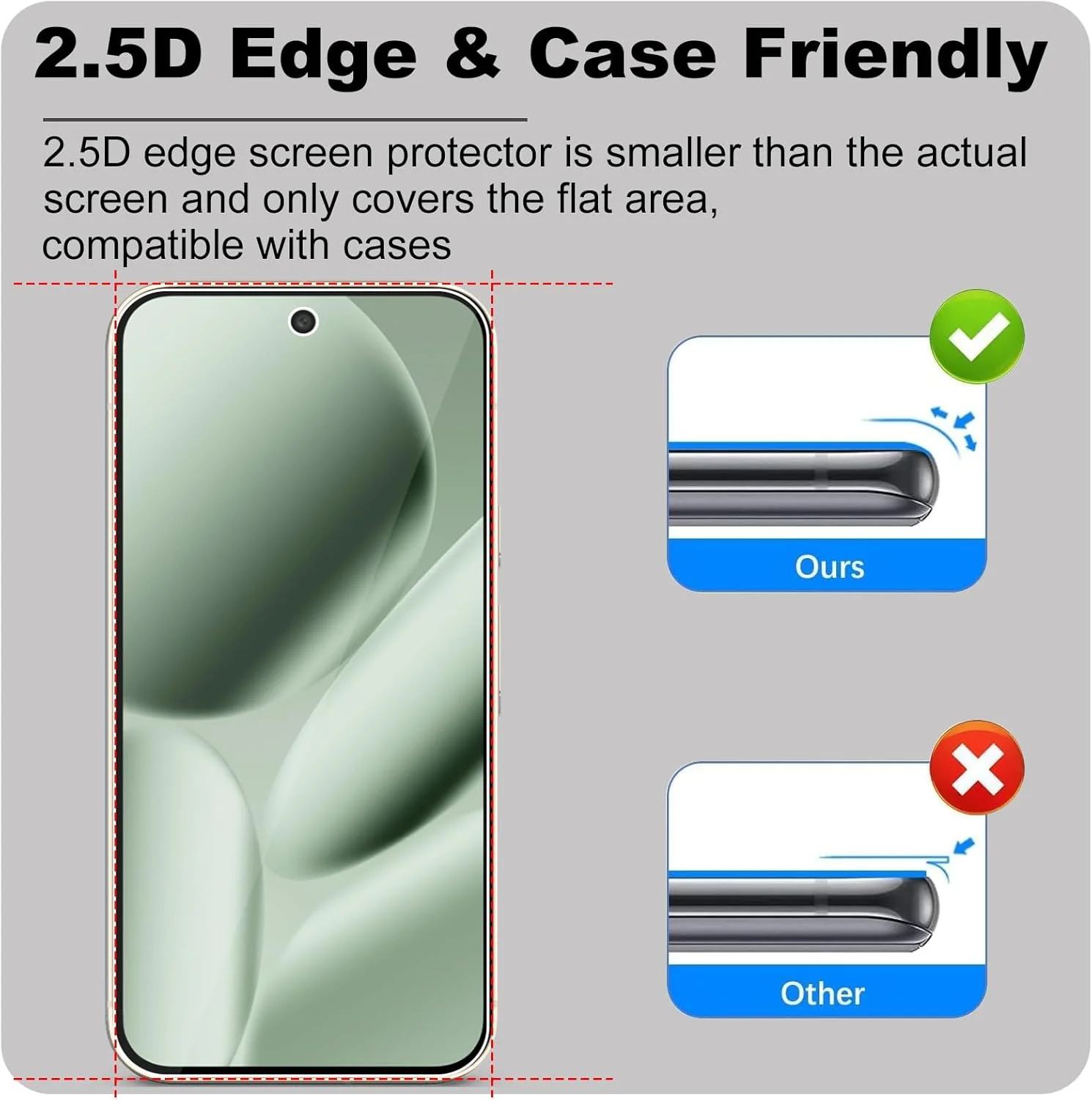 محافظ صفحه نمایش حریم خصوصی KZIOACSH بسته 2 عددی برای Google Pixel 10 Pro XL، فوق العاده باریک با سختی 9H، شفافیت HD و پوشش اولئوفوبیک، ضد خش، شیشه محافظ حرارت دیده برای Google Pixel 10 Pro XL