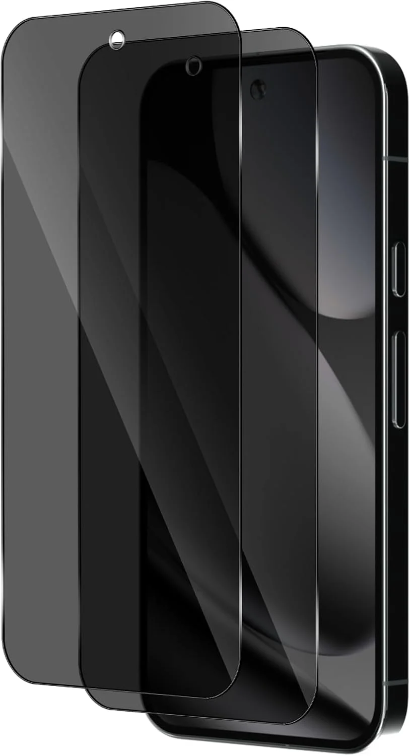 محافظ صفحه نمایش حریم خصوصی شیشه ای نیکمول، مناسب برای گوگل پیکسل 10 پرو 5G، سختی 9H، ضد خش، فیلم محافظ صفحه نمایش فوق العاده با کیفیت برای گوگل پیکسل 10 پرو 5G (2 عدد)