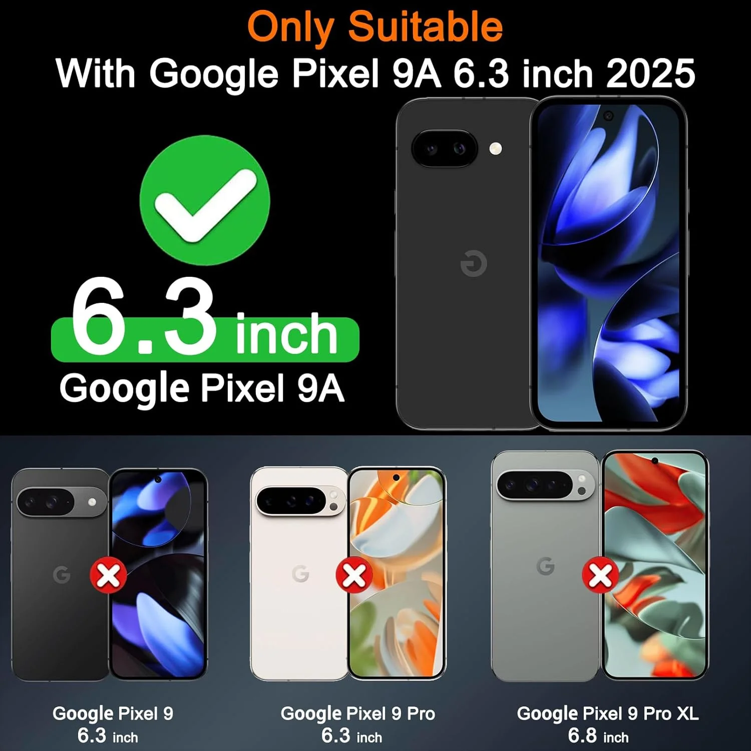 محافظ صفحه نمایش حریم خصوصی 3 عددی Milomdoi برای Google Pixel 9A شیشه حرارت دیده به همراه محافظ لنز دوربین 3 عددی، لوازم جانبی فوق العاده 9H [پشتیبانی از باز کردن قفل اثر انگشت] سازگار با قاب، مشکی