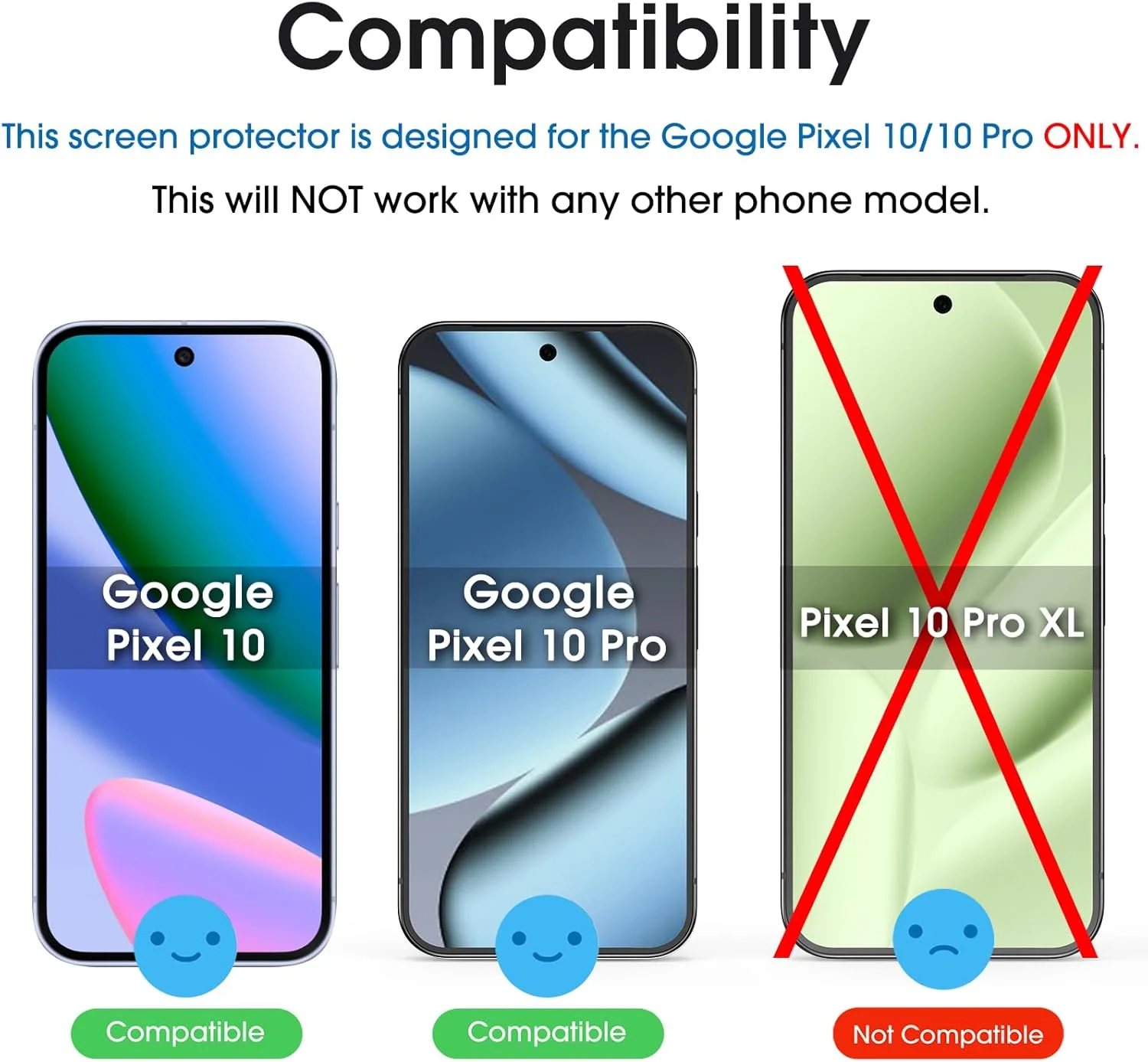 محافظ صفحه نمایش شیشه ای حرارت دیده amFilm Auto-Alignment OneTouch برای گوگل پیکسل 10/پیکسل 10 پرو/پیکسل 9/پیکسل 9 پرو [6.3 اینچ]، نصب 30 ثانیه ای، بدون حباب، سازگار با قاب [2 عدد]