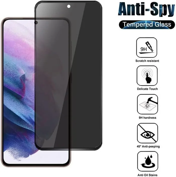 محافظ صفحه نمایش حریم خصوصی QLTYPRI [بسته 2 عددی] برای گوگل پیکسل 8، فیلم شیشه ای حرارت دیده ضد جاسوسی، ضد خش، بدون حباب، HD شفاف، نصب آسان