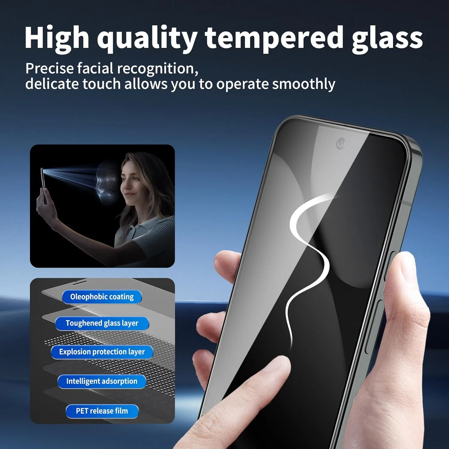 محافظ صفحه نمایش شیشه ای حرارت دیده بیسک جی Google Pixel 10 Pro XL برای Google Pixel 10 Pro XL، ضد جاسوسی، سختی 9H، نصب آسان، سازگار با قاب و مقاوم در برابر خراش