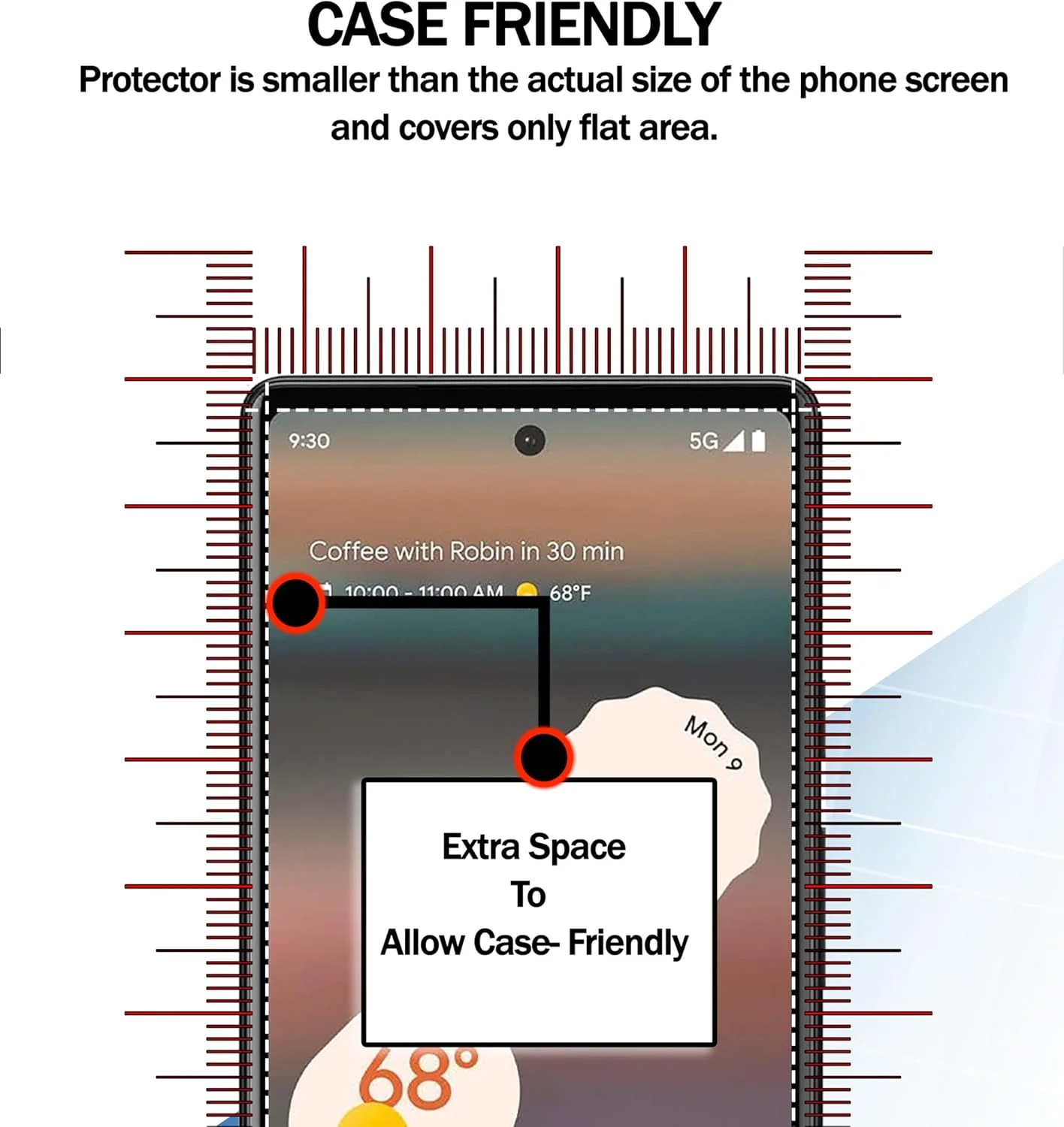 محافظ صفحه نمایش شیشه ای RKINC برای گوگل پیکسل 8A، محافظ صفحه نمایش شیشه ای حرارت دیده، 0.33 میلی متر، مقاوم در برابر خراش، بدون حباب، مقاوم در برابر شکستگی، بسته 3 عددی