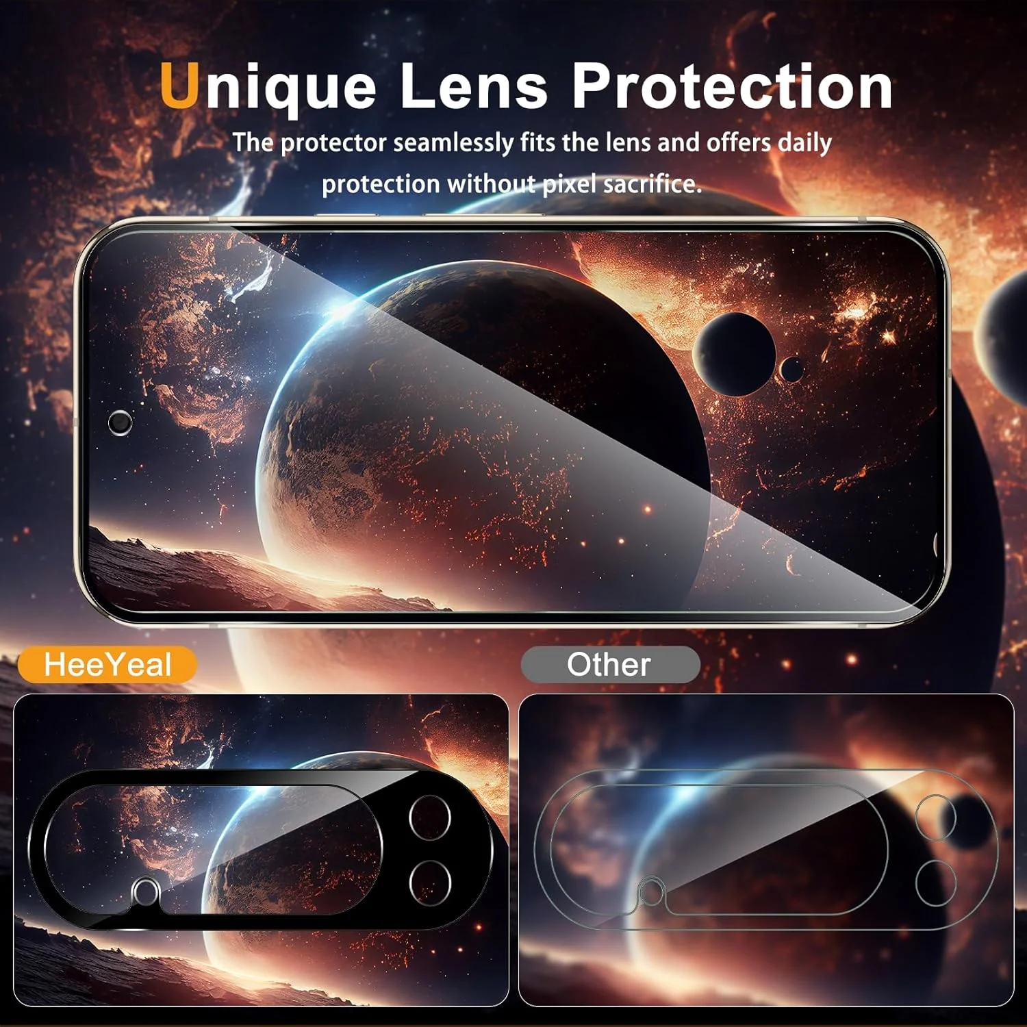 محافظ صفحه نمایش حریم خصوصی HeeYeal (بسته 2 + 2) + محافظ لنز دوربین برای Google Pixel 10 Pro XL 5G، [سازگار با قاب] [سختی 9H] فیلم شیشه ای حرارت دیده ضد جاسوسی برای Google Pixel 10 Pro XL 5G