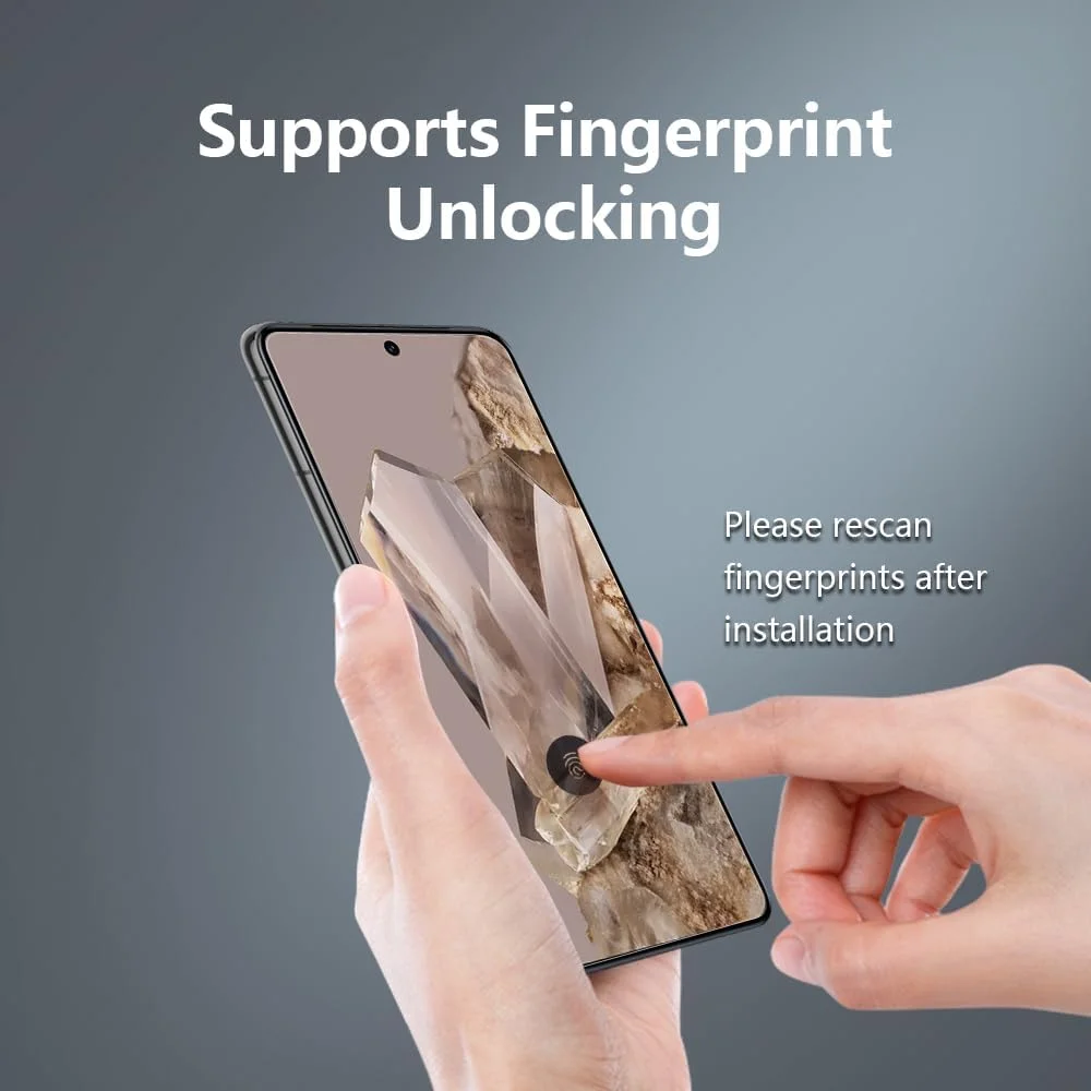 محافظ صفحه نمایش شیشه ای GLASS-M [دو عددی] برای گوگل پیکسل 8 پرو، محافظ صفحه نمایش شیشه ای حرارت دیده برای گوگل پیکسل 8 پرو، فیلم با سختی 9H، فوق العاده شفاف، مقاوم در برابر خراش، سازگار با قاب