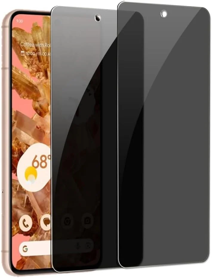 محافظ صفحه نمایش حریم خصوصی شیشه ای با پوشش کامل بافوگو برای گوگل پیکسل 9/گوگل پیکسل 9 پرو، [سختی 9H] [ضد اثر انگشت] [محافظت از حریم خصوصی]، بدون حباب [ضد خش] (2 عدد)
