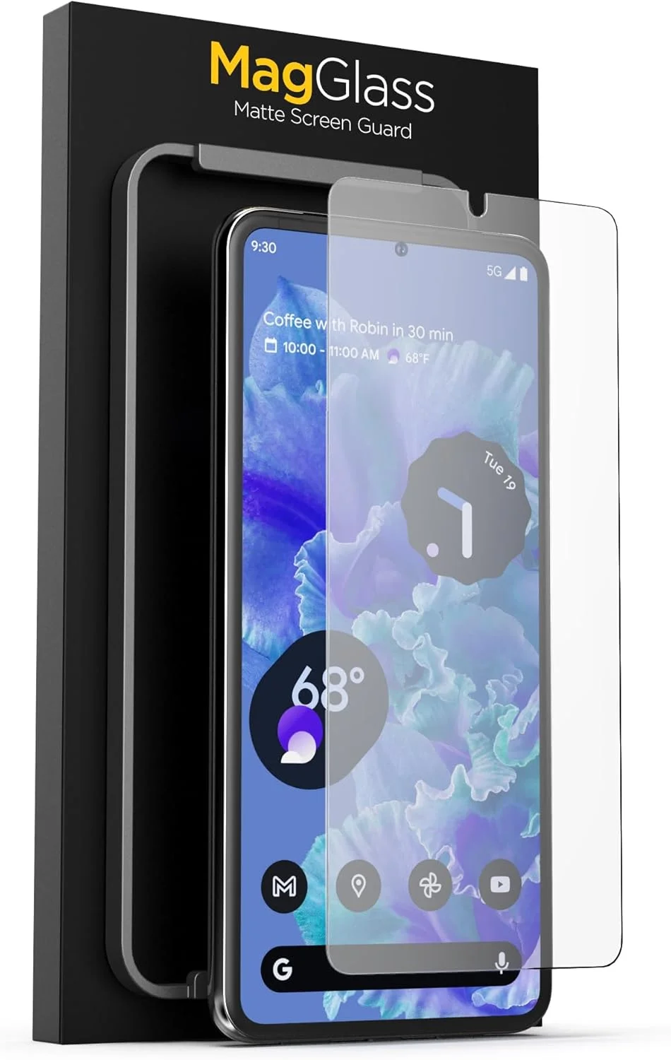 محافظ صفحه نمایش مات MagGlass برای پیکسل 8 (ضد انعکاس) شیشه حرارت دیده با نصب آسان - ضد اثر انگشت و لکه (طراحی شده برای گوگل پیکسل 8 سال 2023)