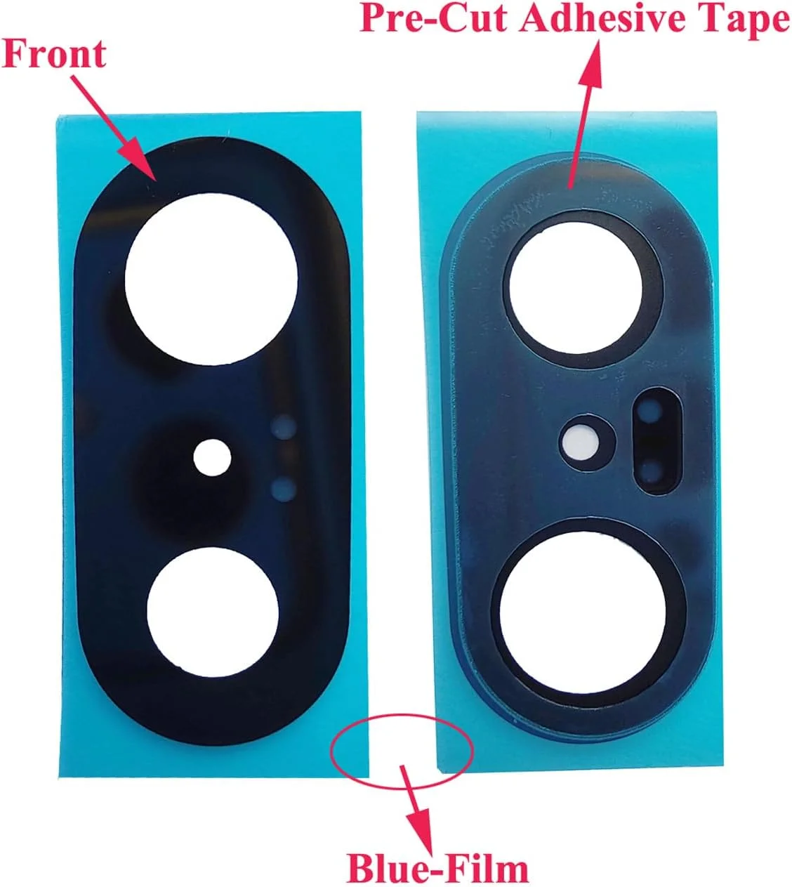 ubrokeifixit پوشش لنز شیشه ای دوربین پشتی برای گوگل پیکسل 7 6.3 اینچ مدل GVU6C GQML3 سال 2022، همراه با نوار از پیش برش خورده (2 عدد / پیکسل 7 6.3 اینچ / مشکی)