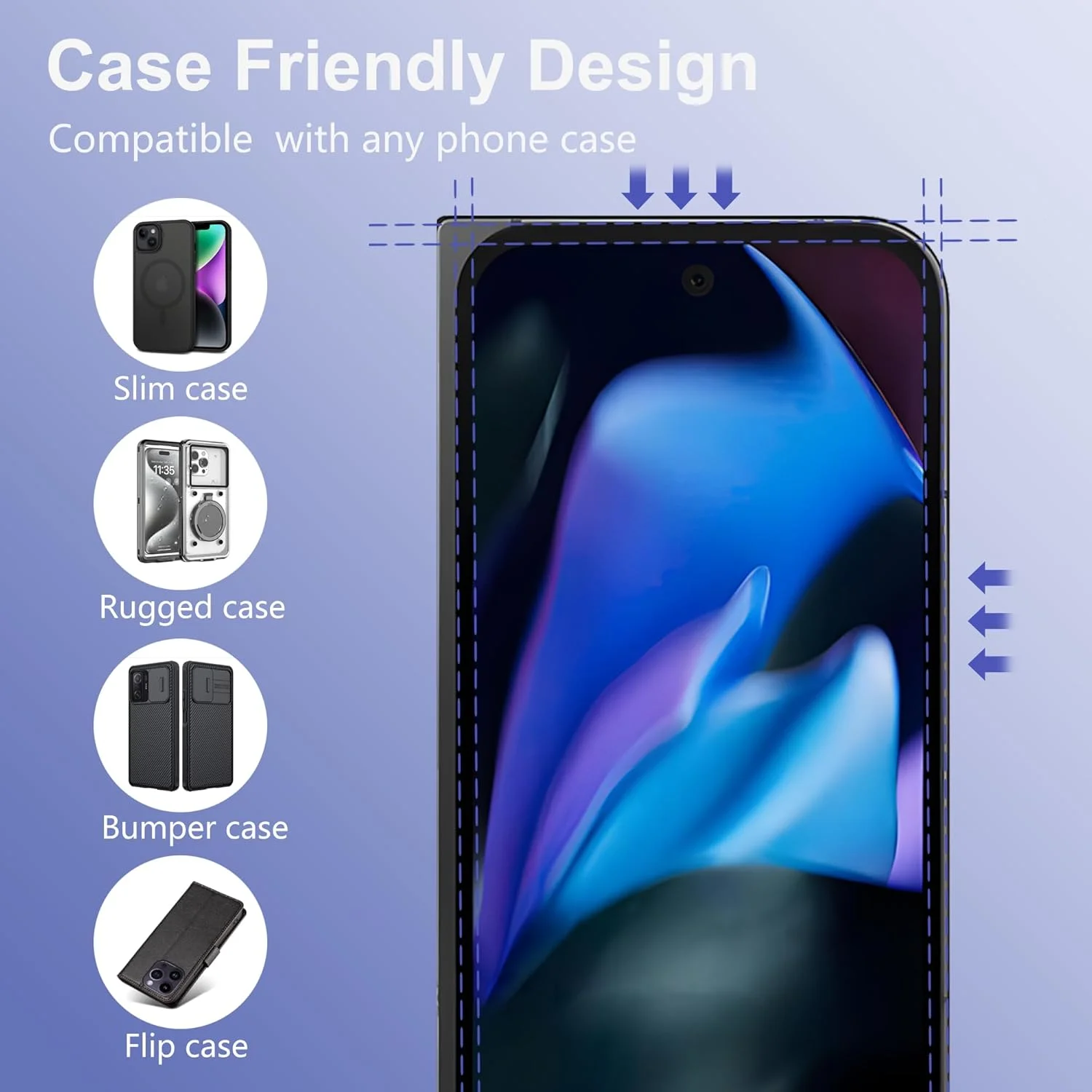 محافظ صفحه نمایش شیشه ای حرارت دیده گوشی گوگل پیکسل 9 پرو فولد CAUHENYEE، [2+2+2] محافظ صفحه نمایش بیرونی + محافظ صفحه نمایش نرم TPU داخلی + محافظ دوربین، کیت محافظت از تلفن، HD 9H حرارت دیده