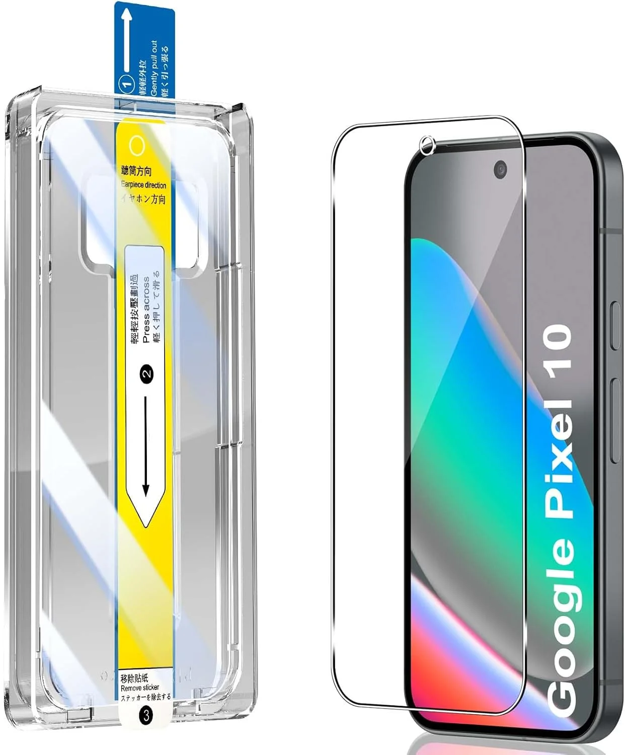 LiiLaa Screen Protector for Google Pixel 10/10 Pro for Tempered Glass, Tempered Glass Protective Film, 9H Screen Protector, Ultra Clear Protective Glass Screen Protector, Car Installation