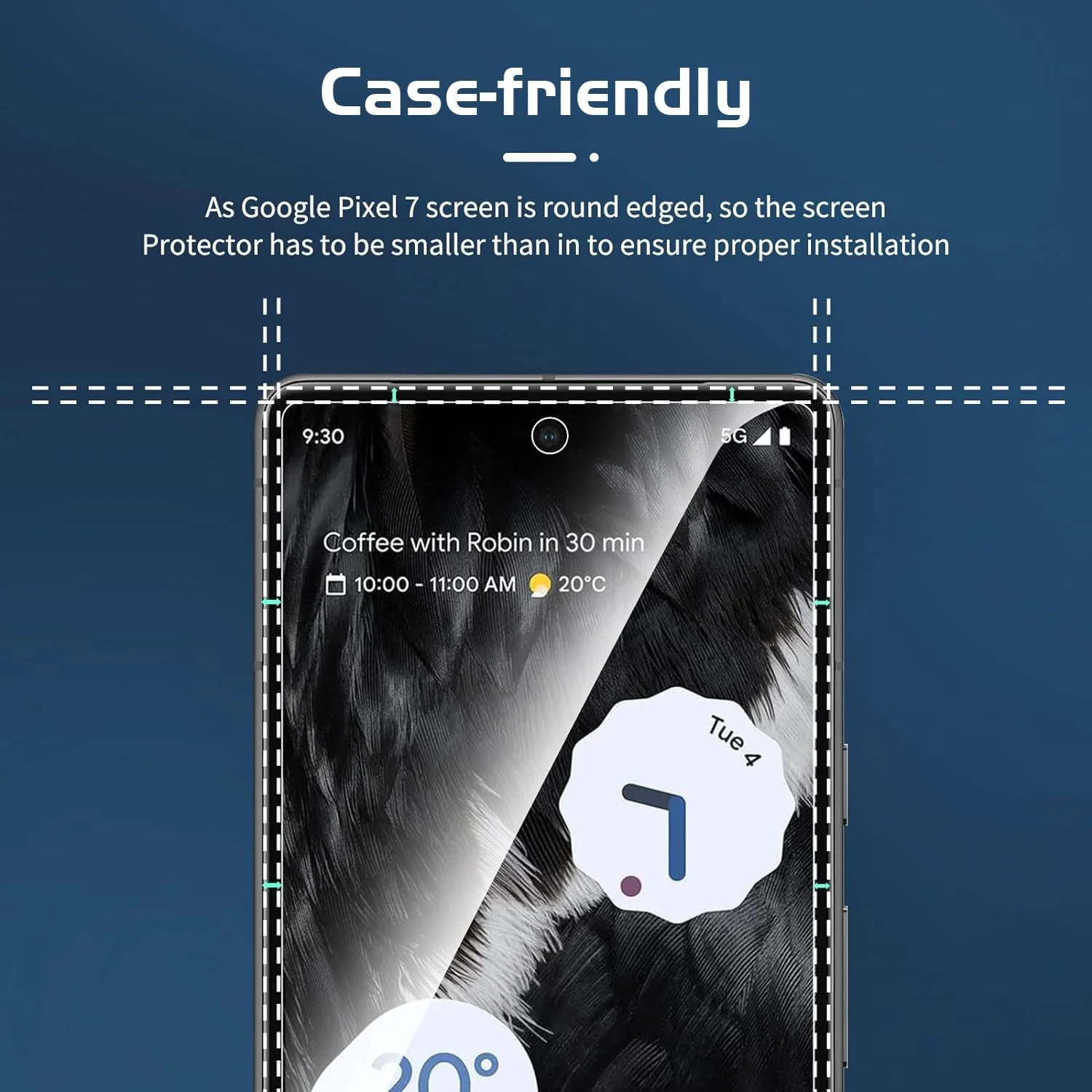 GLAREE Designed for Google Pixel 7 Screen Protector Tempered Glass Film, 2 Pack,Case Friendly Anti Scratch, Bubble Free, Ultra Resistant GLAREE Designed for Google Pixel 7 Screen Protector Tempered Glass Film, 2 Pack,Case Friendly Anti Scratch, Bubble Free, Ultra Resistant