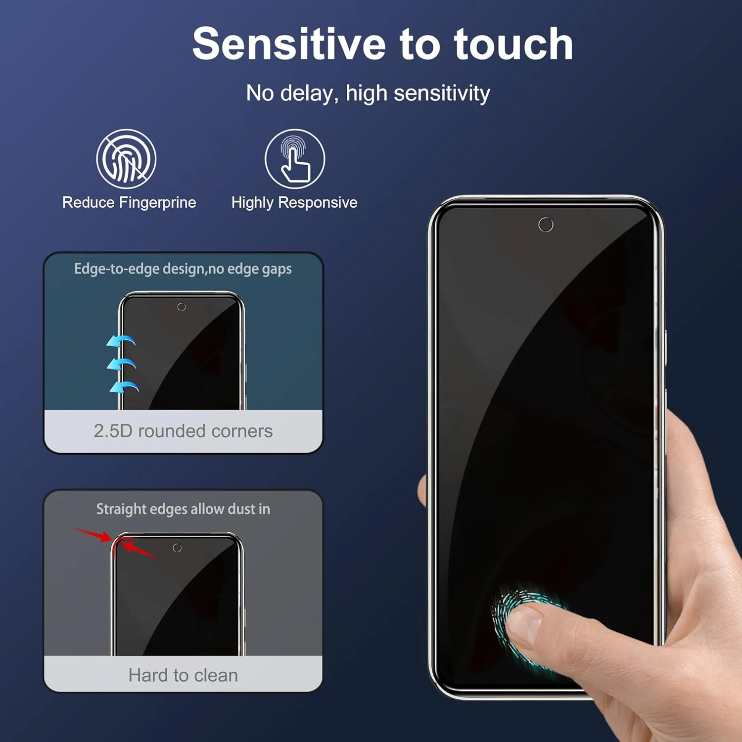 zZjoOoj Privacy Screen Protector for Google Pixel 9 Pro XL, Anti-Spy 2 Pieces Tempered Glass Screen Protector with Easy Installation Tool and 2 Camera Protection [9H Hardness Privacy Film]
