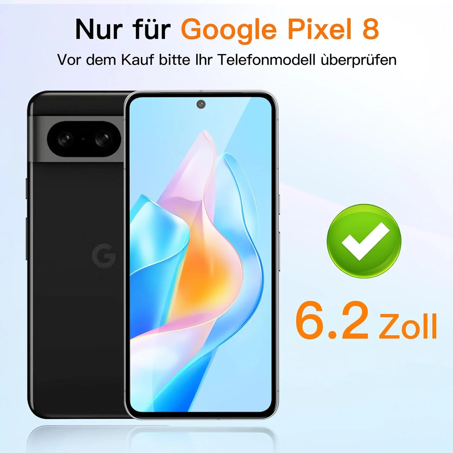 محافظ صفحه نمایش شیشه ای حرارت دیده دوربین Google Pixel 8، بسته 4 عددی (2+2)، سختی 9H، بدون حباب، وضوح HD، دقت لمسی 100٪، ضد خش، پوشش کامل محافظ صفحه نمایش شیشه ای حرارت دیده دوربین Google Pixel 8، بسته 4 عددی (2+2)، سختی 9H، بدون حباب، وضوح HD، دقت لمسی 100٪، ضد خش، پوشش کامل