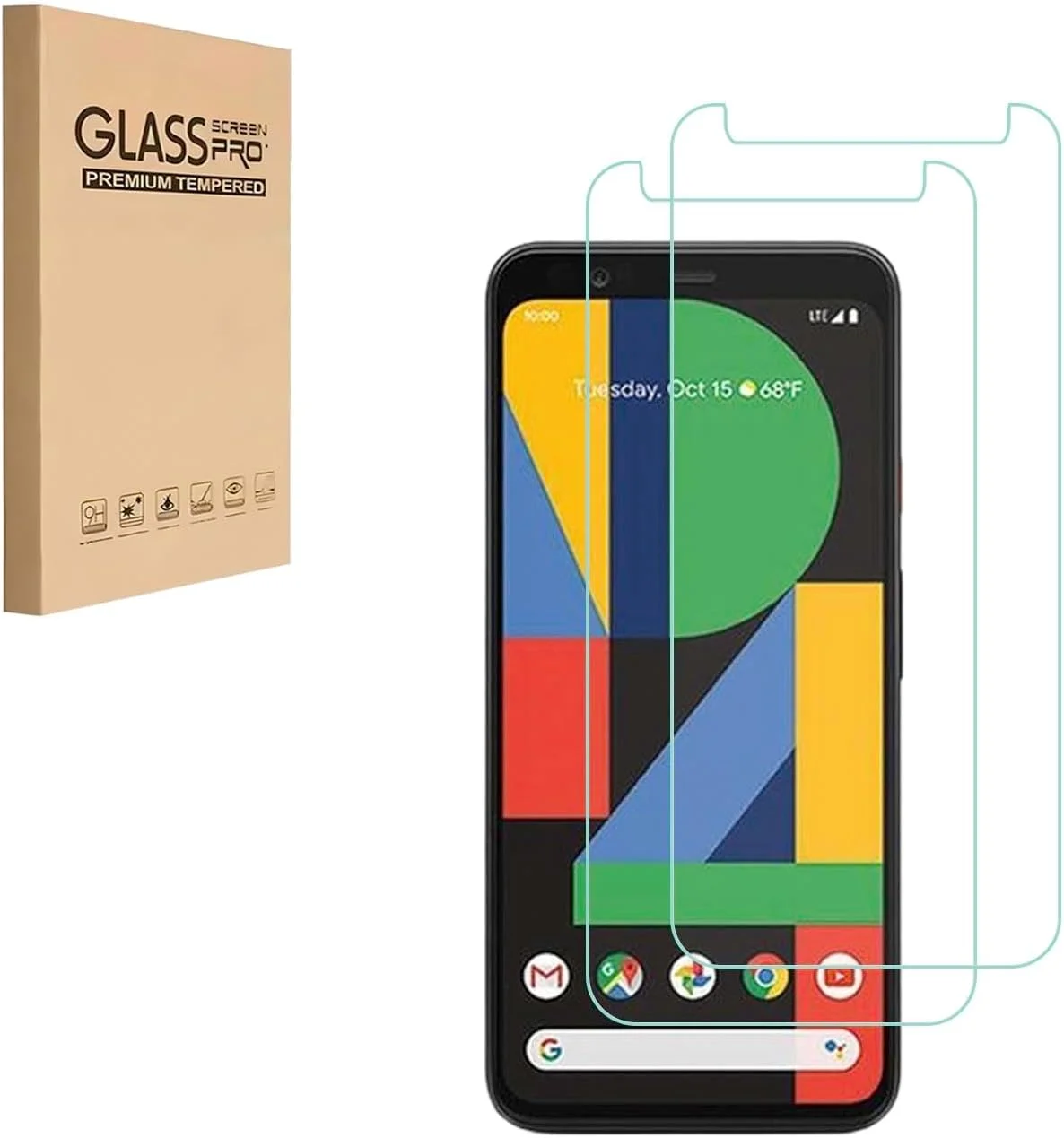 محافظ صفحه نمایش شیشه ای حرارت دیده هیگموک مناسب برای گوگل پیکسل 4 (5.7 اینچ)، مقاوم در برابر خراش، بدون حباب، شفاف HD، سختی 9H (نه برای پیکسل 4A / 4XL) [بسته 2 عددی]