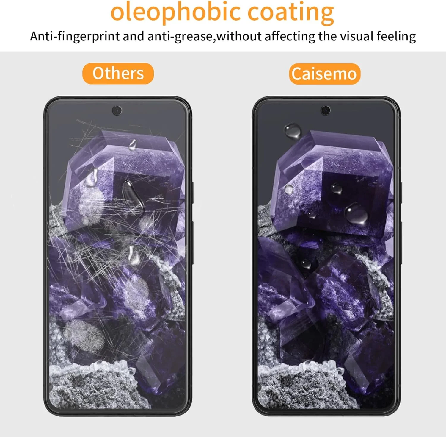 محافظ صفحه نمایش شیشه ای تمپرد Caisemo، بسته 3 عددی، مناسب برای گوگل پیکسل 8 6.2 اینچی (نه برای پیکسل 8a و پیکسل 8 پرو)، سختی 9H، ضد خش، لمس نرم