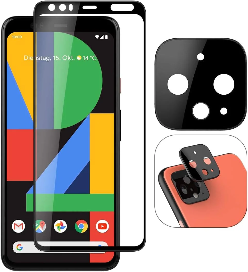 محافظ صفحه نمایش DDJ برای دوربین Google Pixel 4XL، شیشه حرارت دیده Google Pixel 4XL، [وضوح بالا] [بدون حباب] برای Google Pixel 4XL