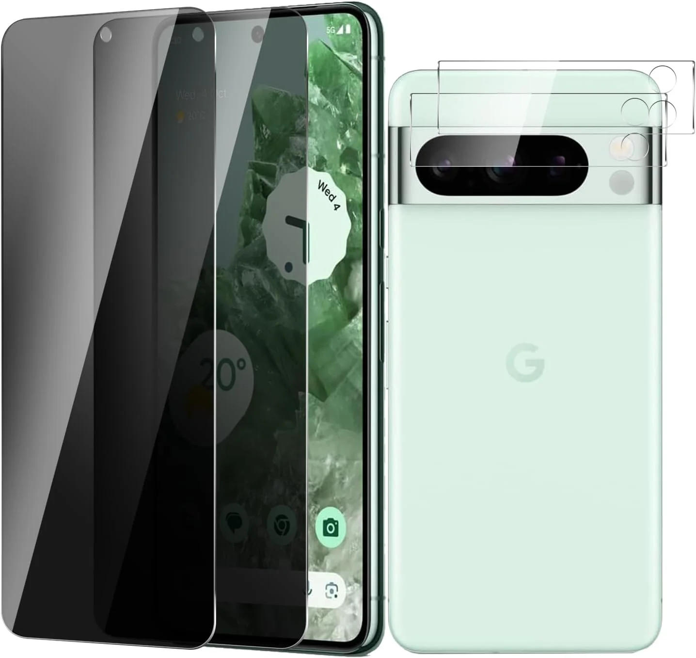محافظ صفحه نمایش شیشه ای Muzz Google Pixel 4a 5G. پوشش کامل، سختی 9H، محافظ صفحه نمایش شیشه ای حرارت دیده شفاف و مقاوم در برابر خراش برای Google Pixel 4a 5G