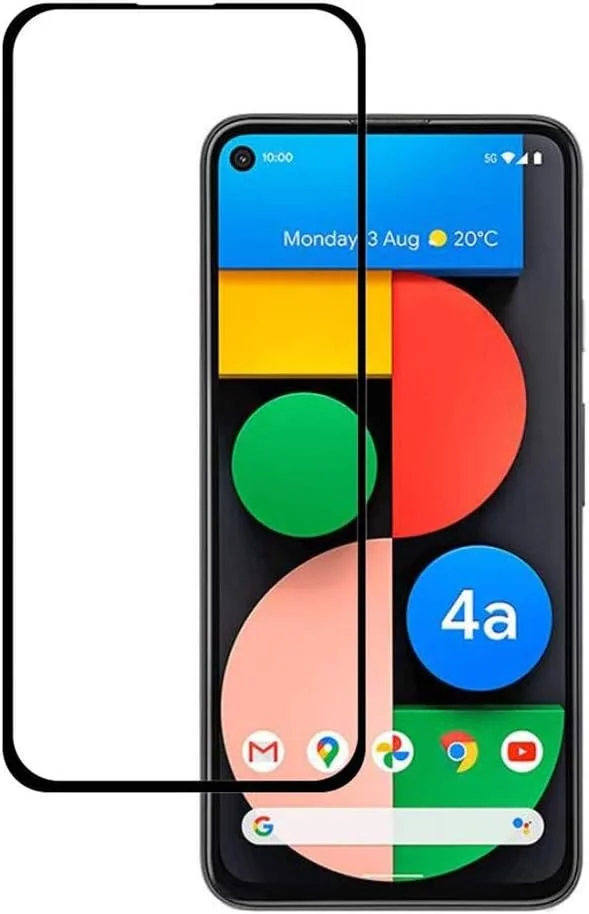محافظ صفحه نمایش AISELAN برای Google Pixel 4a 5G، پوشش کامل ضد حباب شیشه ای شفاف حرارت دیده برای تلفن Google Pixel 4a 5g [2 عددی]