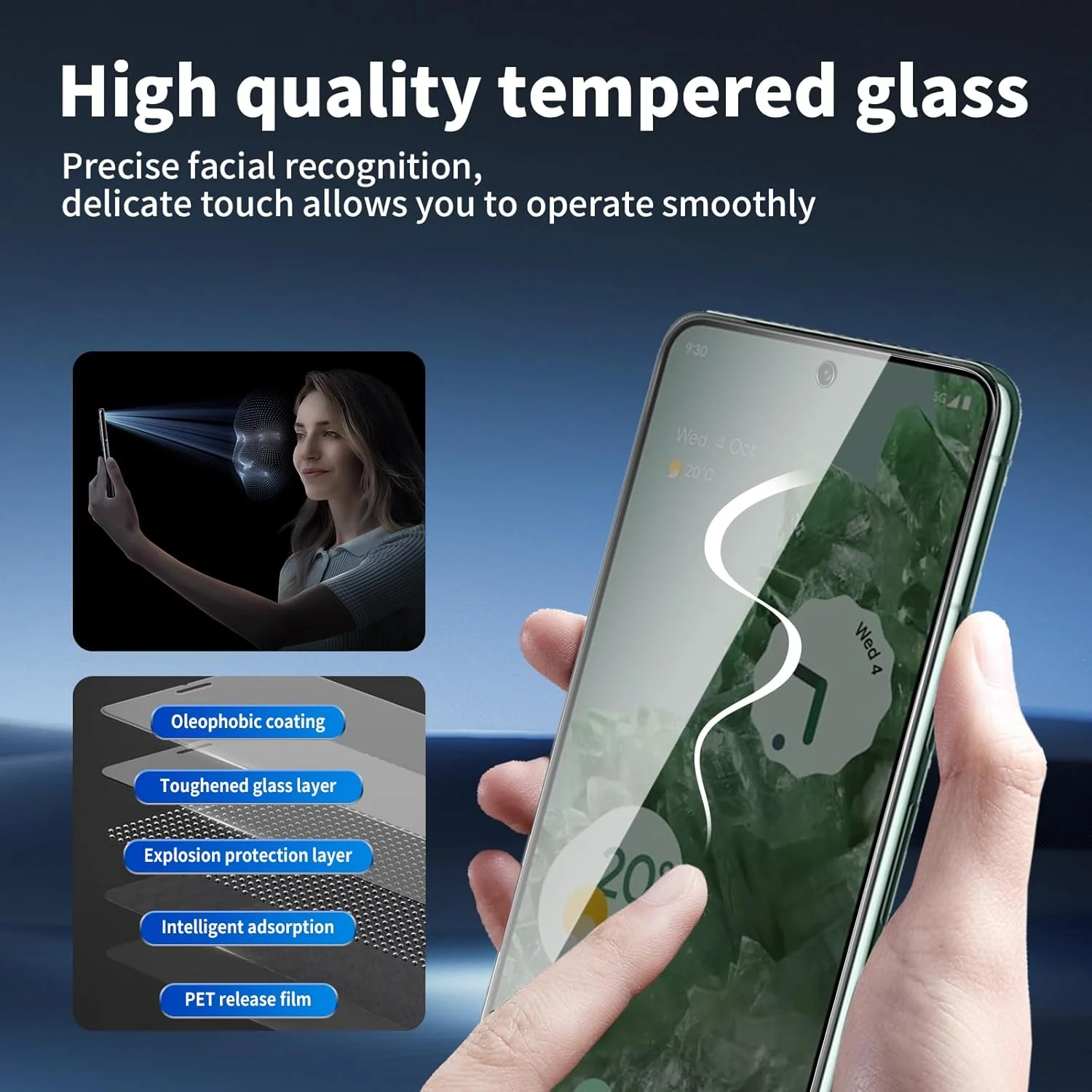 بیشکج بسته 2+2 محافظ صفحه حریم خصوصی و محافظ لنز دوربین برای گوگل پیکسل 8 پرو، شیشه حرارت دیده ضد جاسوسی، نصب آسان، سختی 9H، مقاوم در برابر خراش، بدون حباب