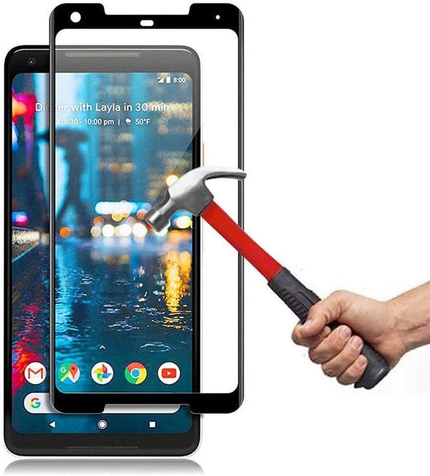 Google Pixel 2XL 6.0inch 3D Curved Full Screen Coverage, Premium Tempered Glass Screen Protector For Pixel 2XL With Black Frame
